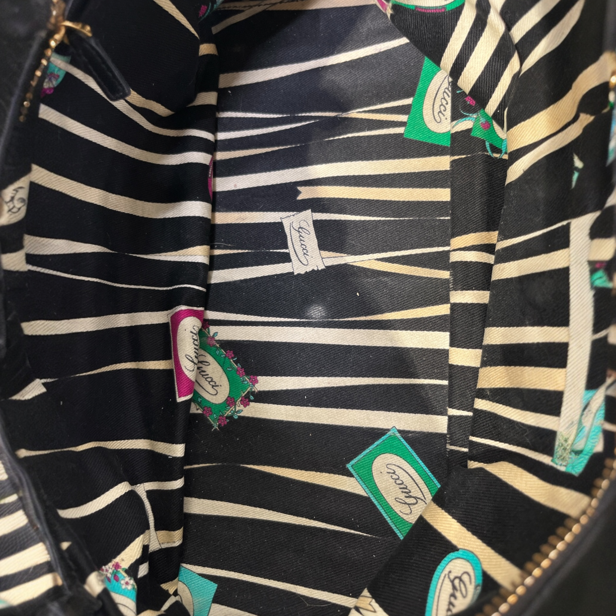 GUCCI/Hand Bag/Leather/BLK/HORSEBIT WAVE SHOULDER BAG view 4