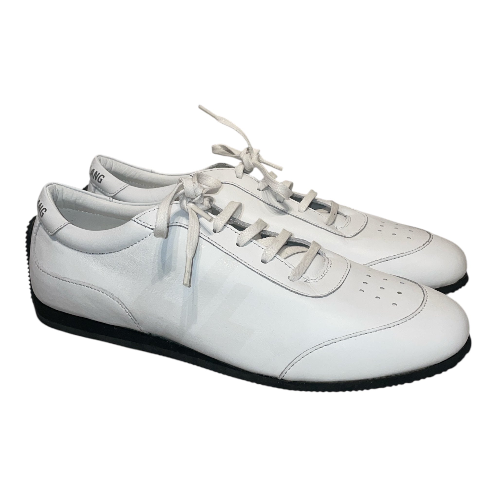 Helmut Lang/Low-Sneakers/US 13/Leather/WHT/TRAINERS LOGO ON HEEL view 1