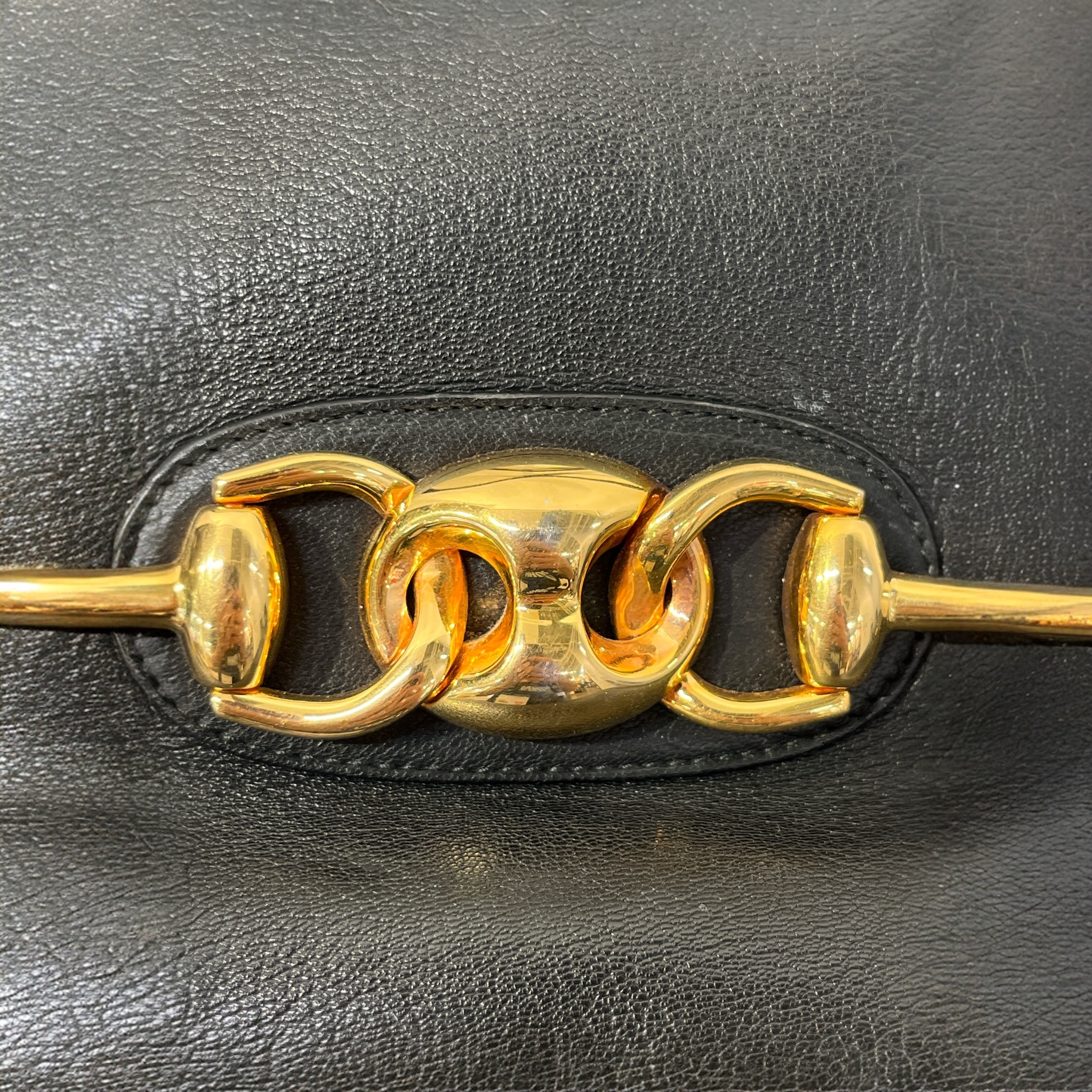 GUCCI/Hand Bag/Leather/BLK/HORSEBIT WAVE SHOULDER BAG view 7