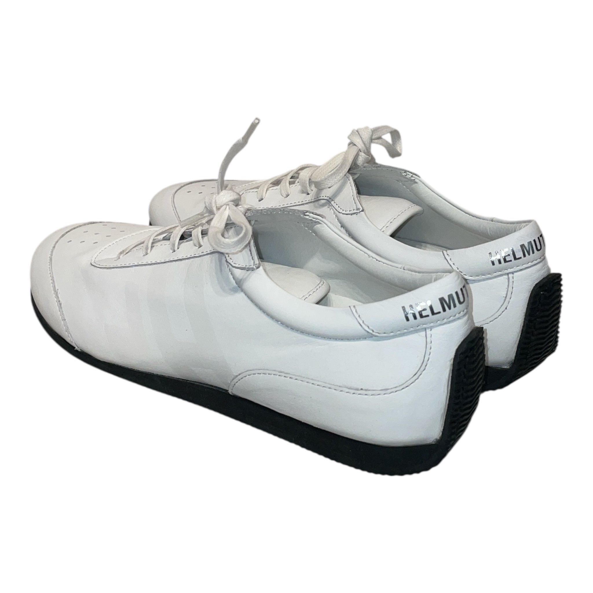 Helmut Lang/Low-Sneakers/US 13/Leather/WHT/TRAINERS LOGO ON HEEL view 2
