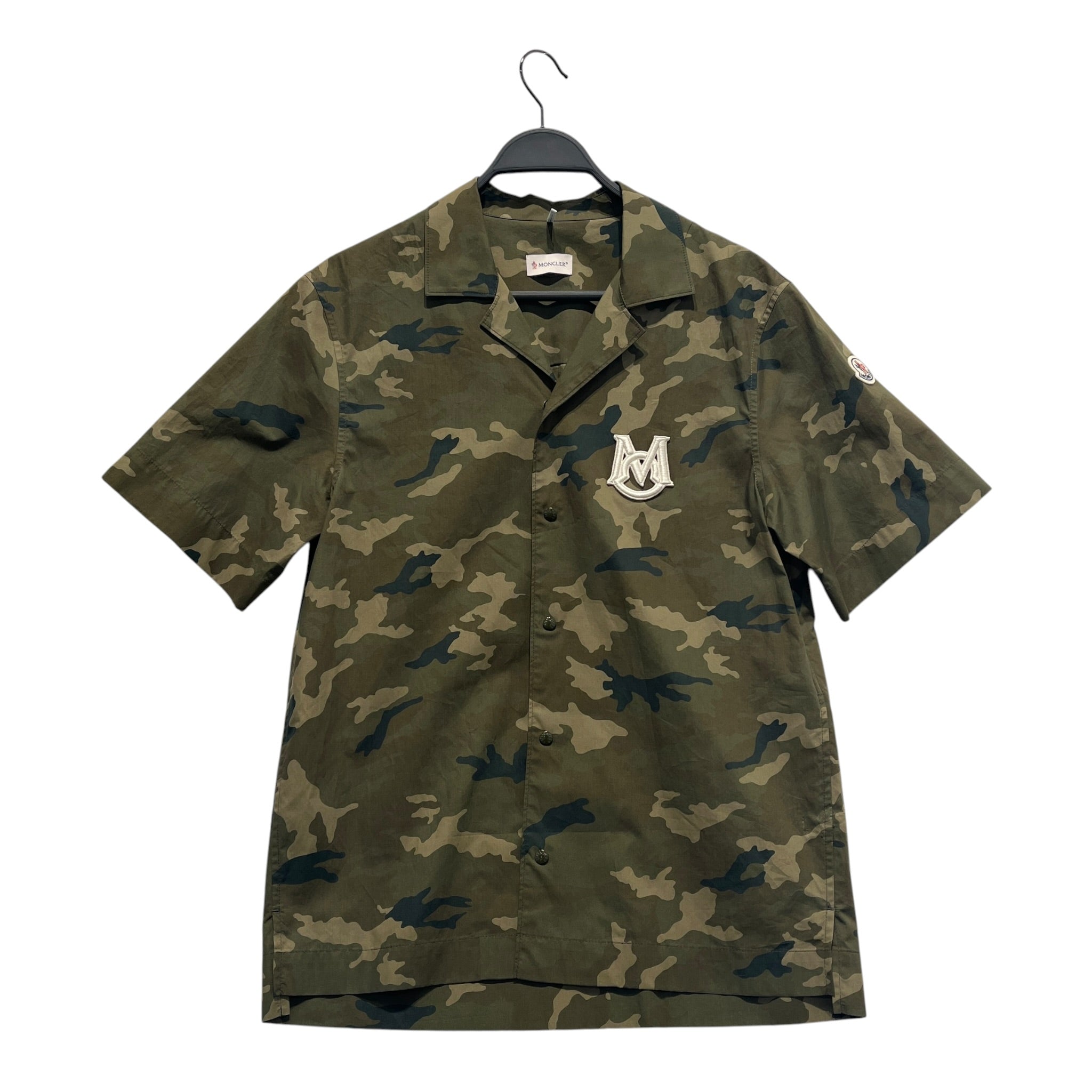 MONCLER/SS Shirt/L/Cotton/GRN/Camouflage/CAMO CAMP BUTTON DOWN view 1