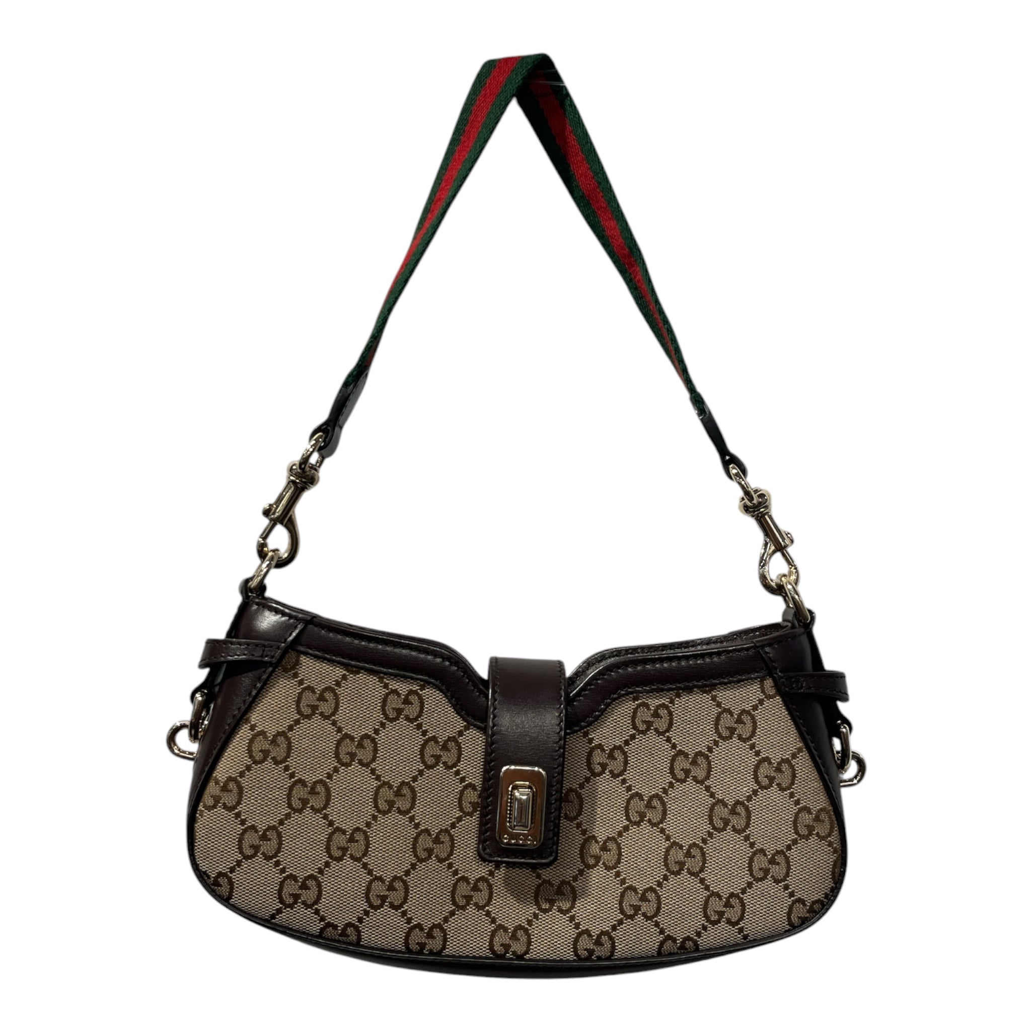 GUCCI/Hand Bag/Monogram/Cotton/BRW/BROWN LEEATHER LINED view 1