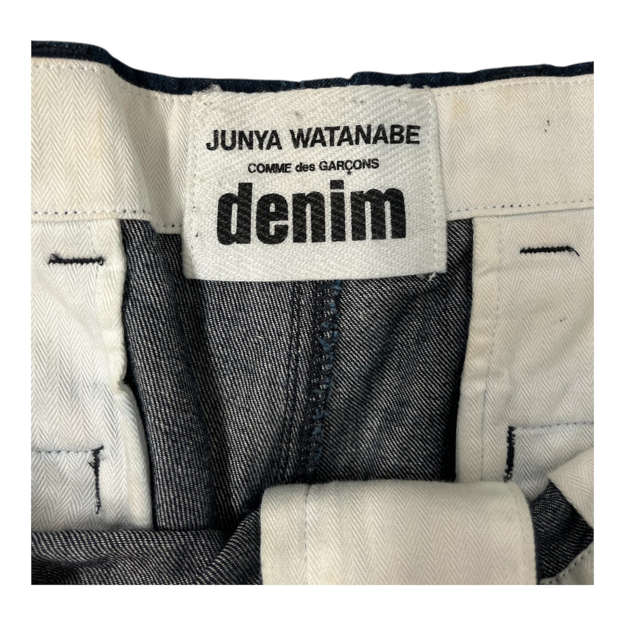 JUNYA WATANABE COMME des GARCONS/Shorts/L/Cotton/BLU/DISTRESSED CUT, BACK TAG view 3