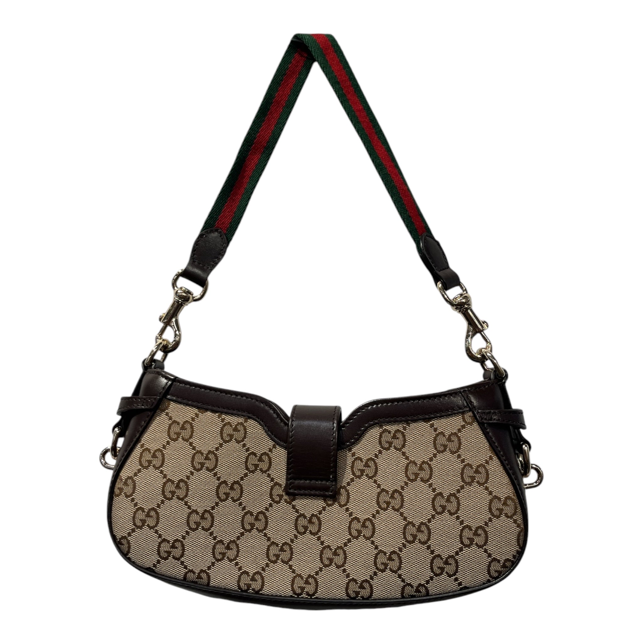 GUCCI/Hand Bag/Monogram/Cotton/BRW/BROWN LEEATHER LINED view 2