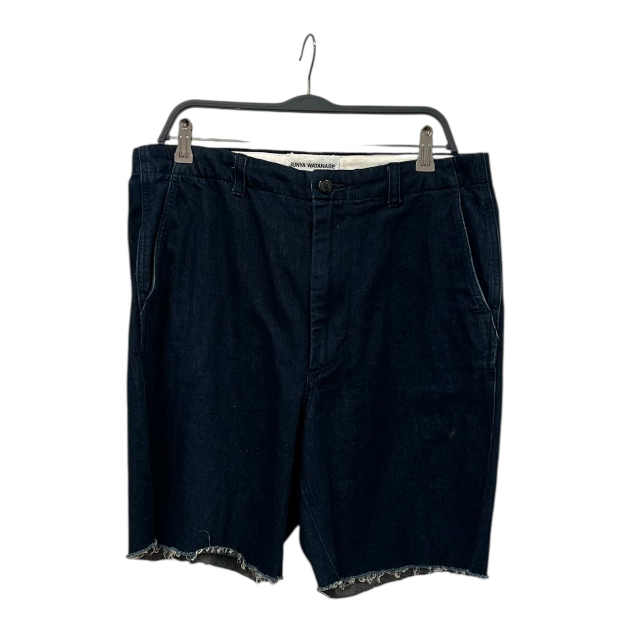 JUNYA WATANABE COMME des GARCONS/Shorts/L/Cotton/BLU/DISTRESSED CUT, BACK TAG view 1