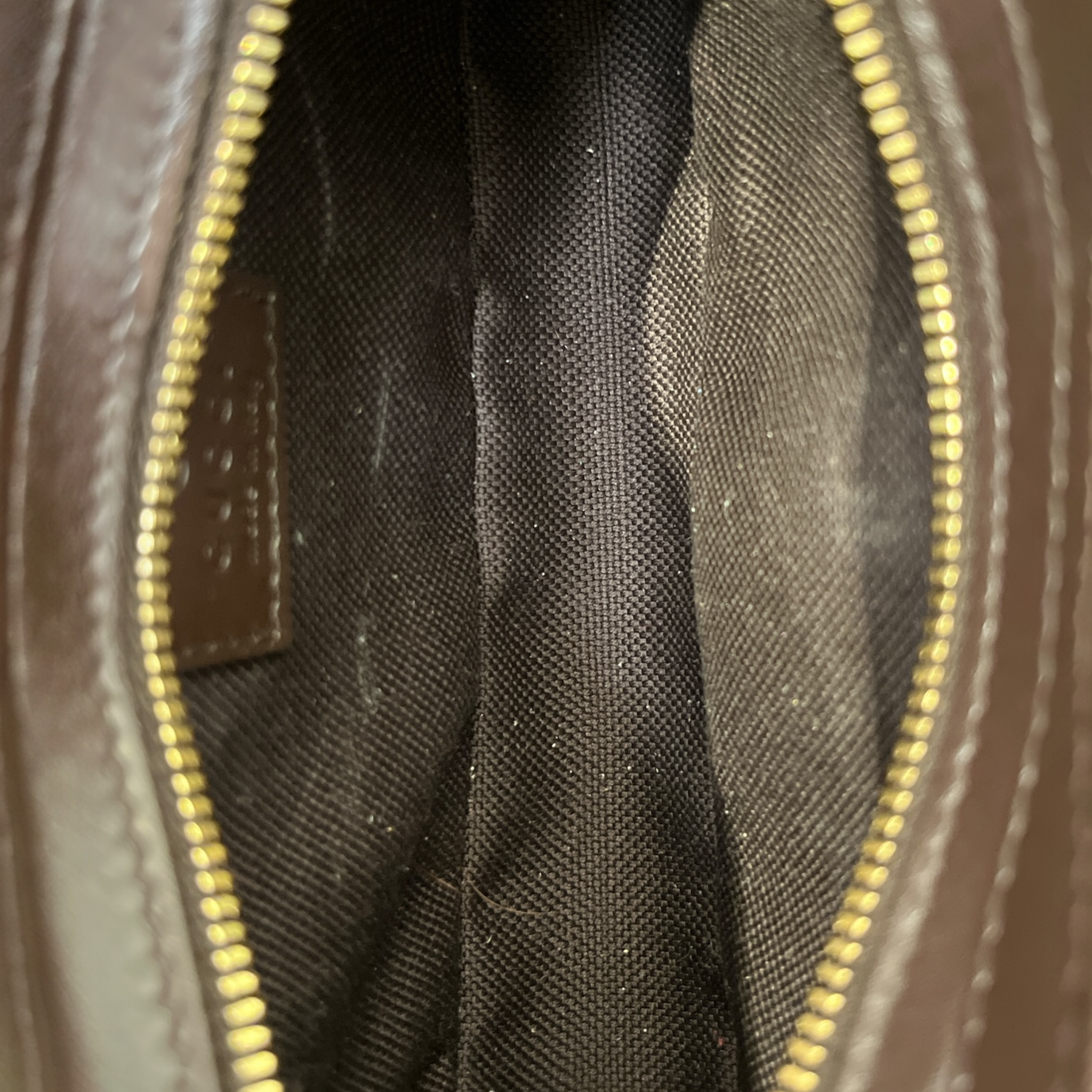 GUCCI/Hand Bag/Monogram/Cotton/BRW/BROWN LEEATHER LINED view 4