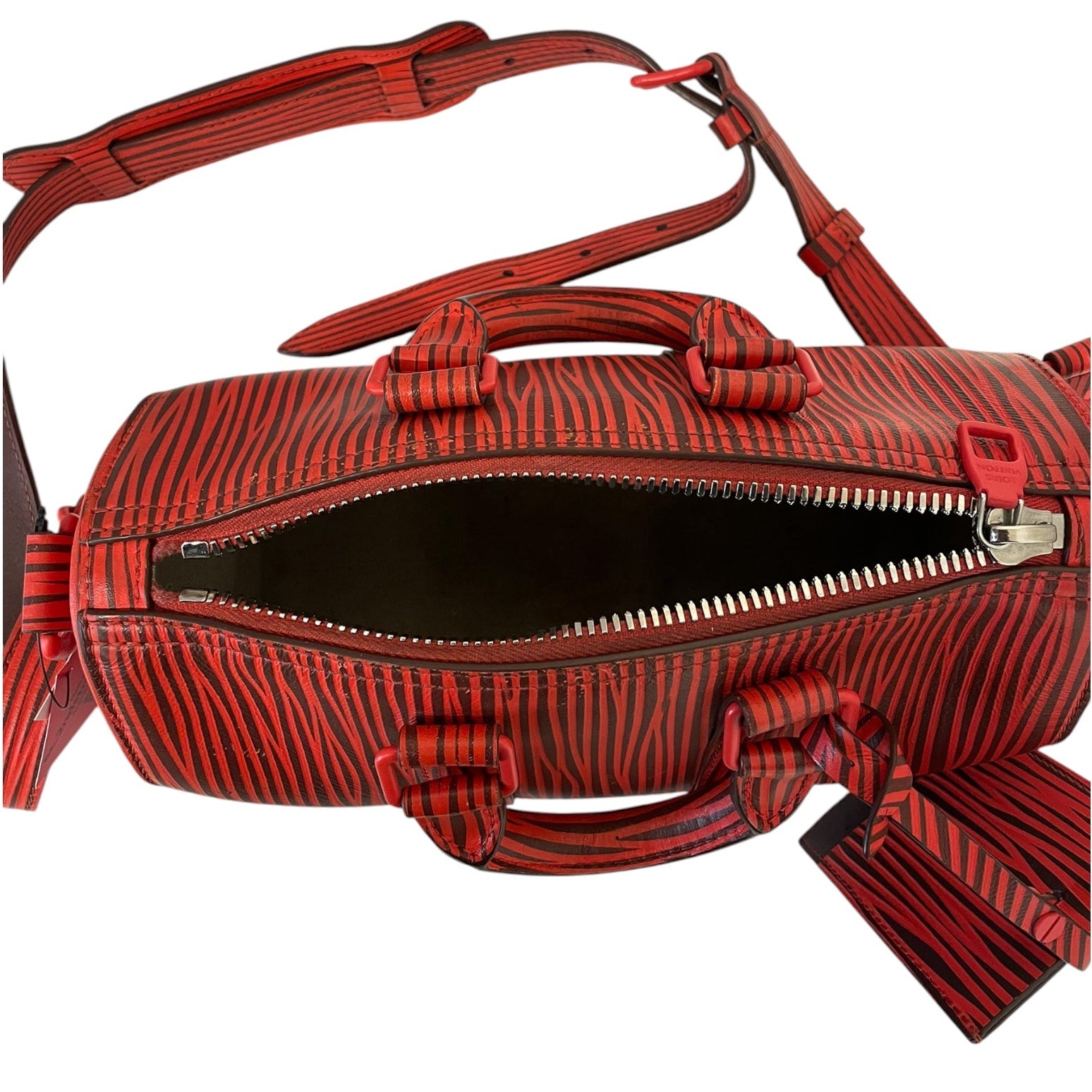 LOUIS VUITTON/Cross Body Bag/Stripe/Leather/ORN/louis vuitton park seo keepall view 6