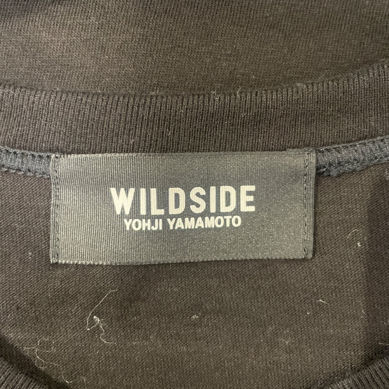 YOHJI YAMAMOTO/T-Shirt/3/Black/Cotton/Graphic/WZ-T29-011