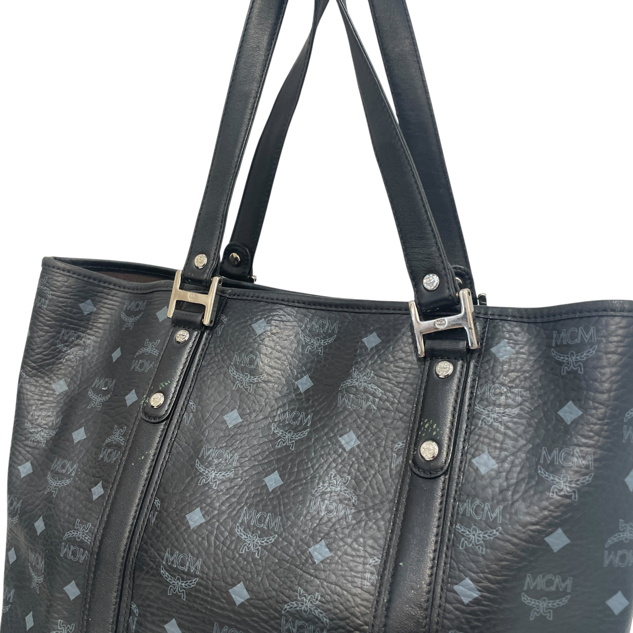 MCM/Bag/Monogram/Leather/BLK/Monogram Tote bag view 4