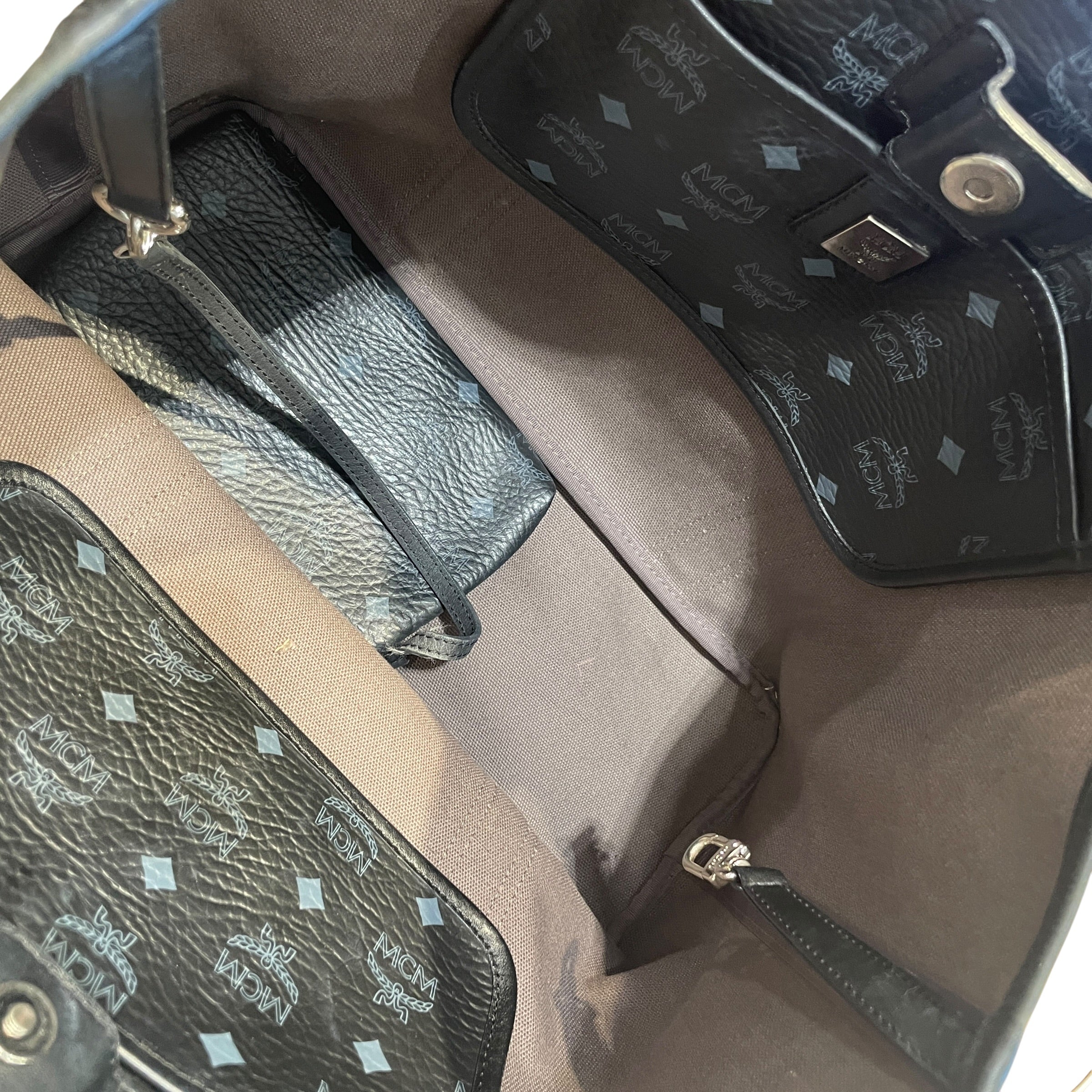 MCM/Bag/Monogram/Leather/BLK/Monogram Tote bag view 5