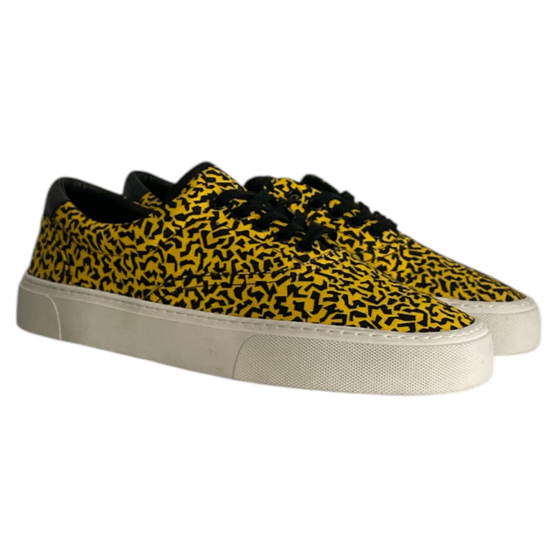 SAINT LAURENT/Low-Sneakers/US 9/All Over Print/Cotton/YEL/Venice Lace up low