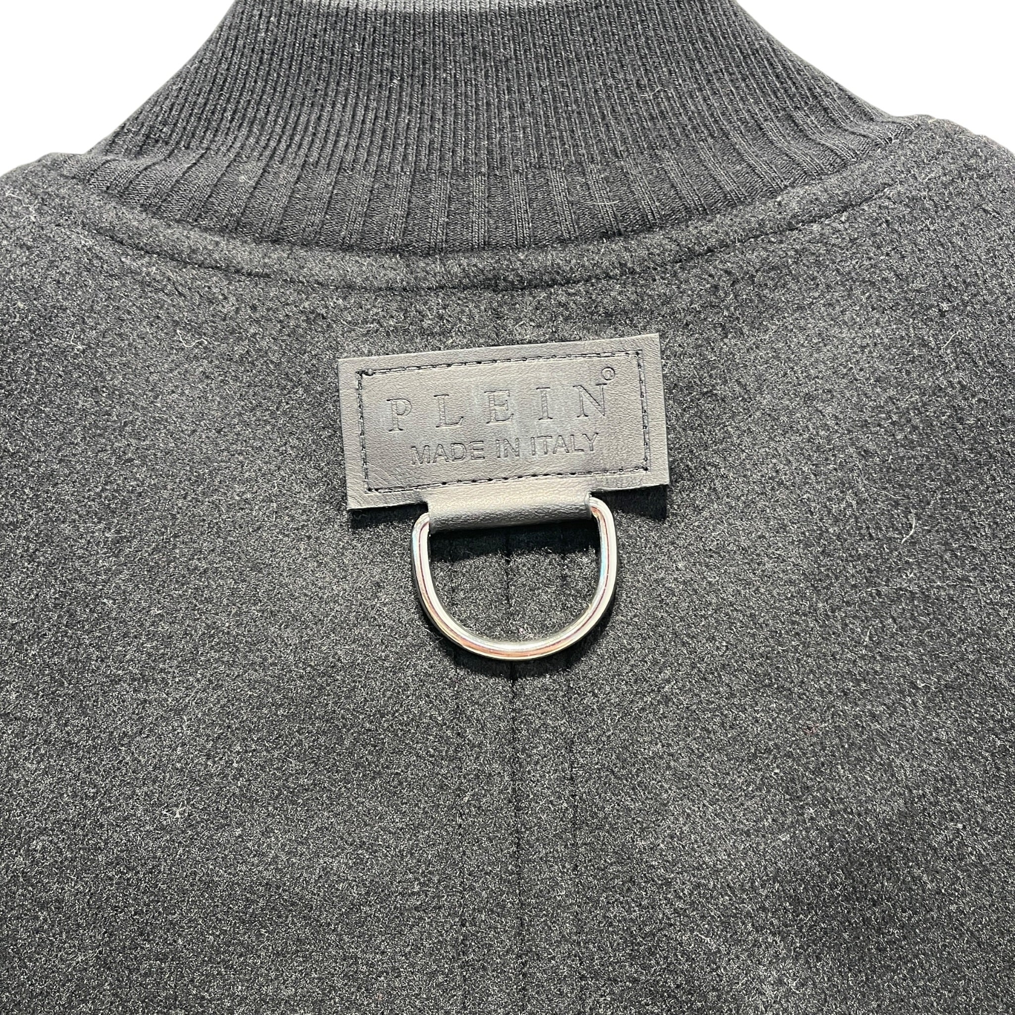 PHILIPP PLEIN/Jacket/M/Wool/BLK/Border/Wool Zip Jacket w Huge Zippers view 7