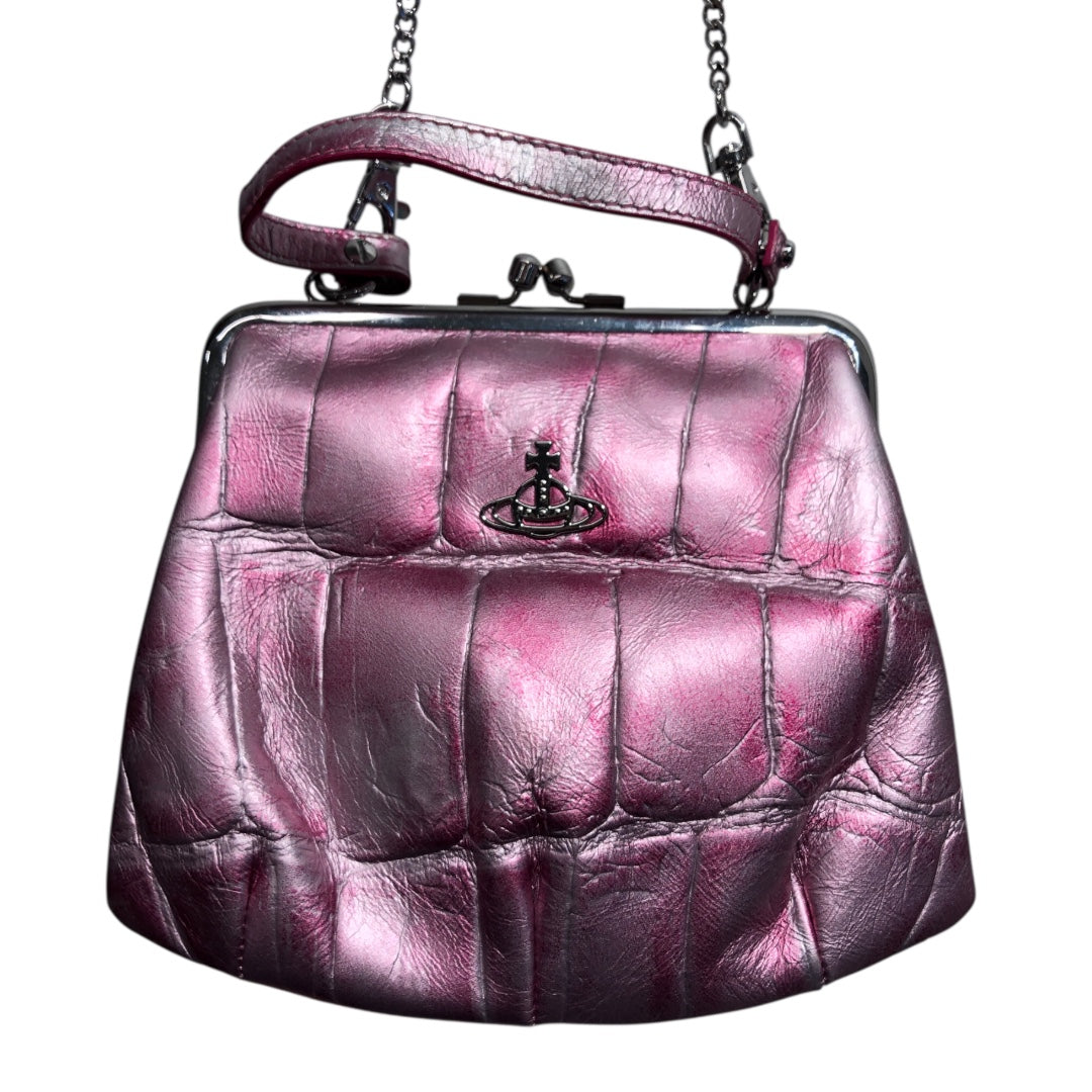 Vivienne Westwood/Cross Body Bag/Graphic/Faux Leather/PNK/Vivienne Westwood Pink Croc view 2