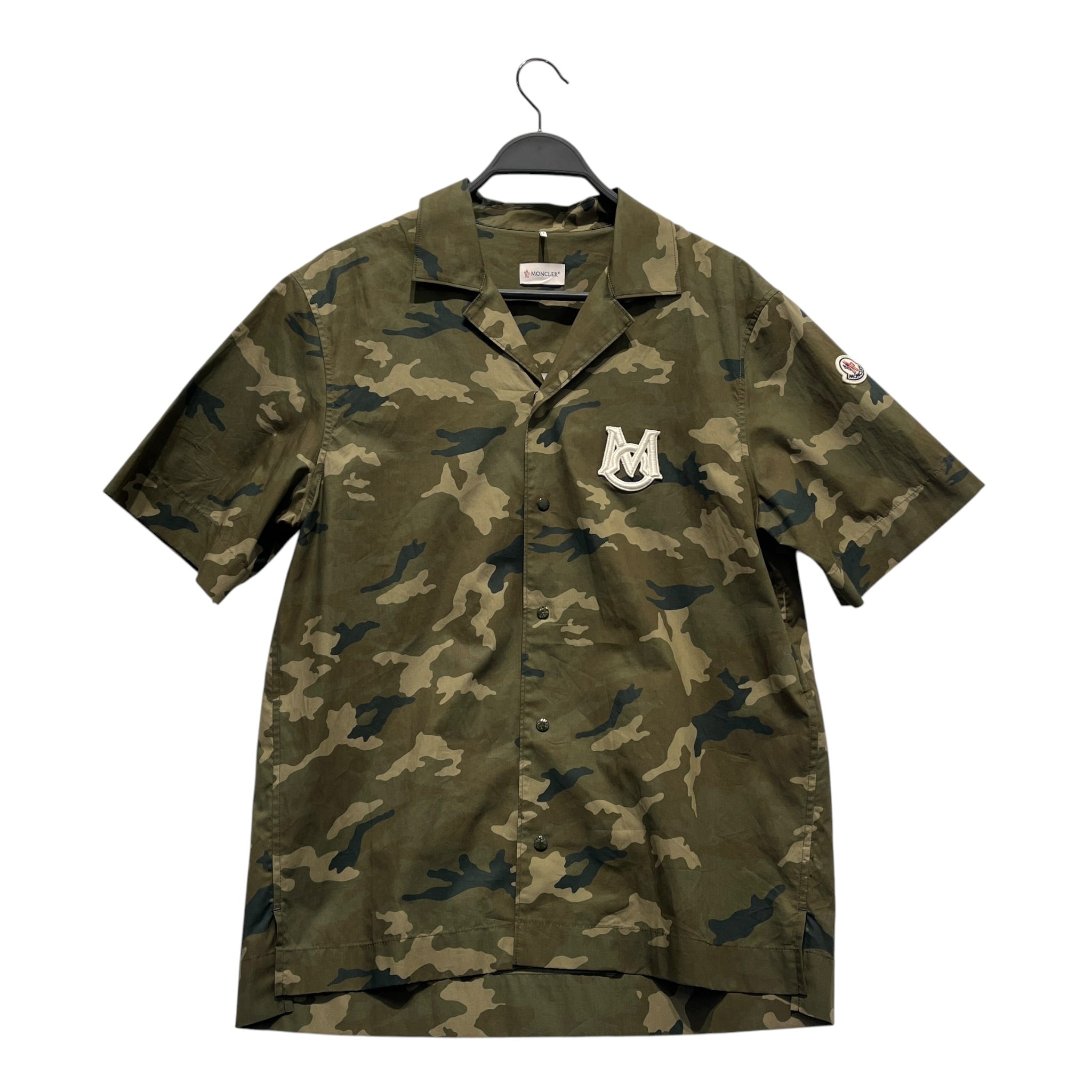 MONCLER/SS Shirt/M/Cotton/GRN/Camouflage/CAMO CAMP BUTTON DOWN view 1