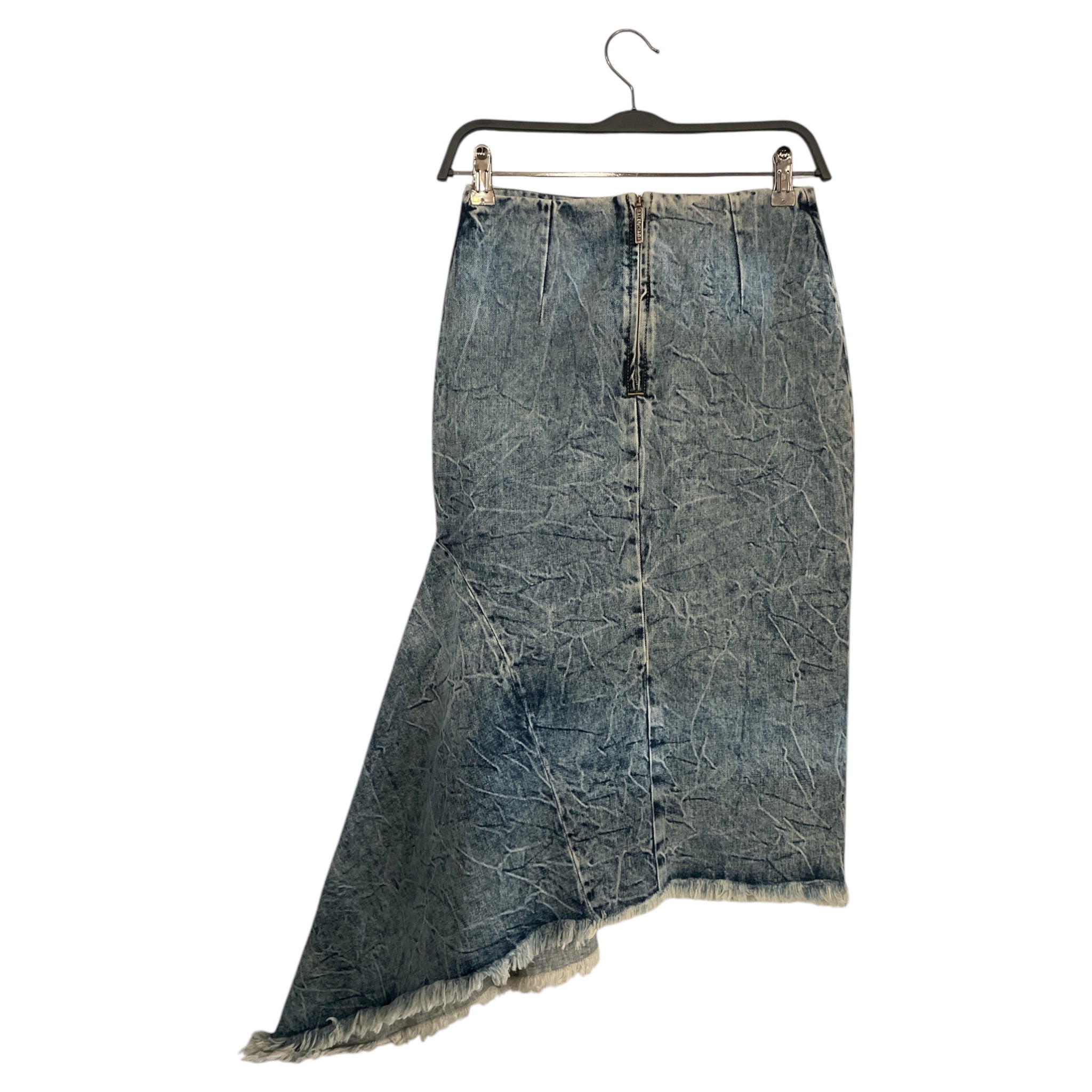 BALENCIAGA/Bottoms/36/Denim/BLU/Balenciaga Asymetric Skirt view 2