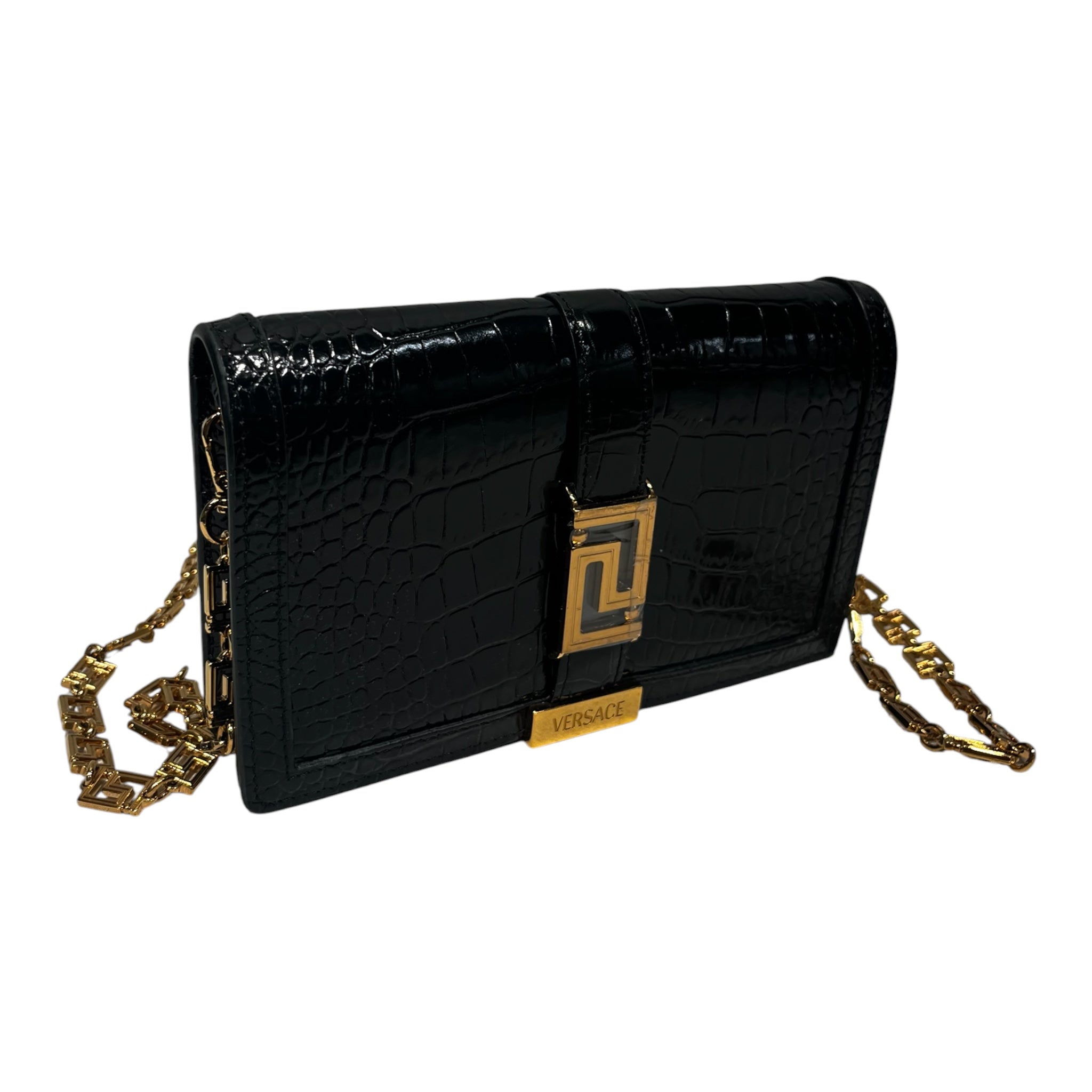 VERSACE/Cross Body Bag/Leather/BLK/ view 1
