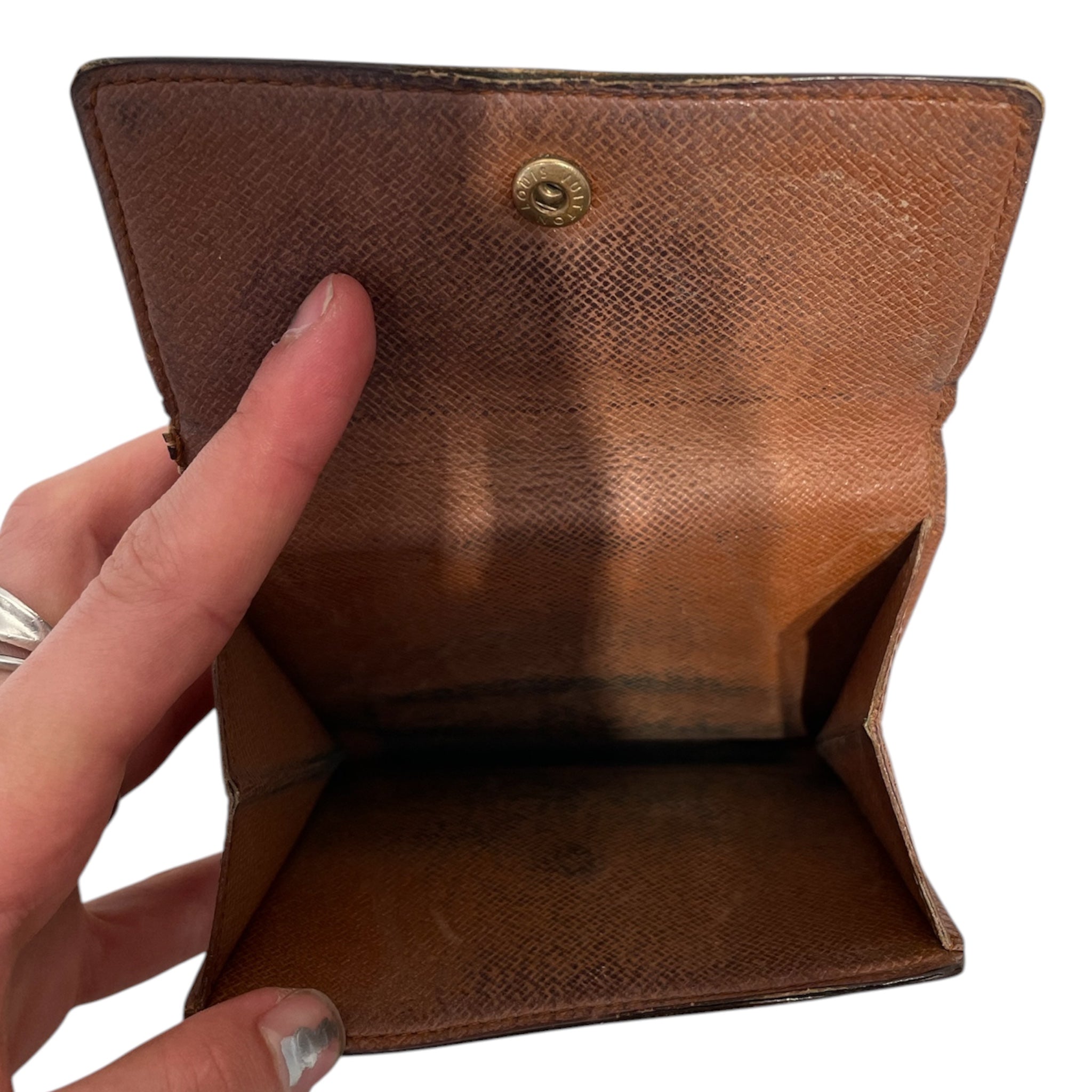LOUIS VUITTON/Trifold Wallet/Monogram/Leather/BRW/Monogram trifold wallet view 3