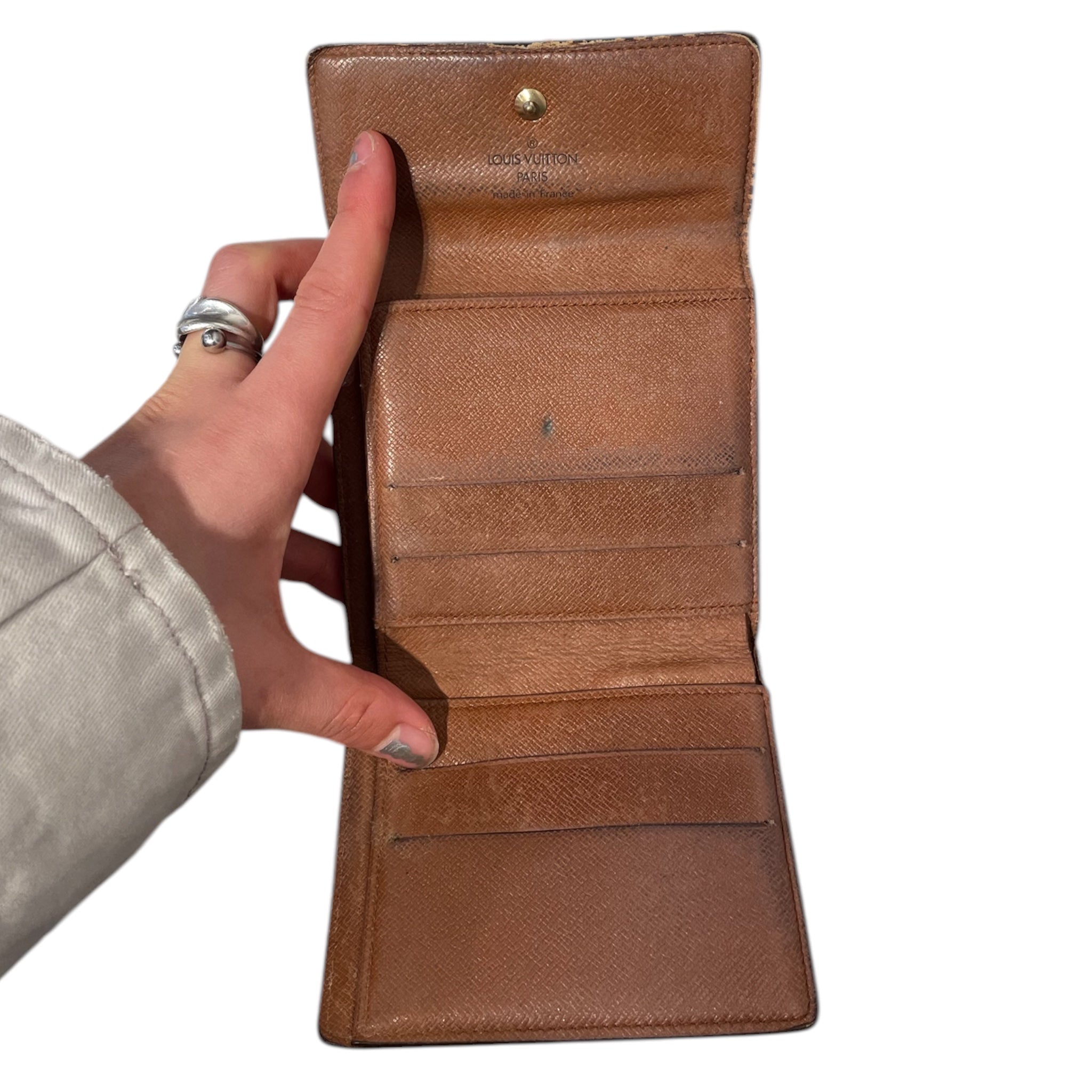 LOUIS VUITTON/Trifold Wallet/Monogram/Leather/BRW/Monogram trifold wallet view 4