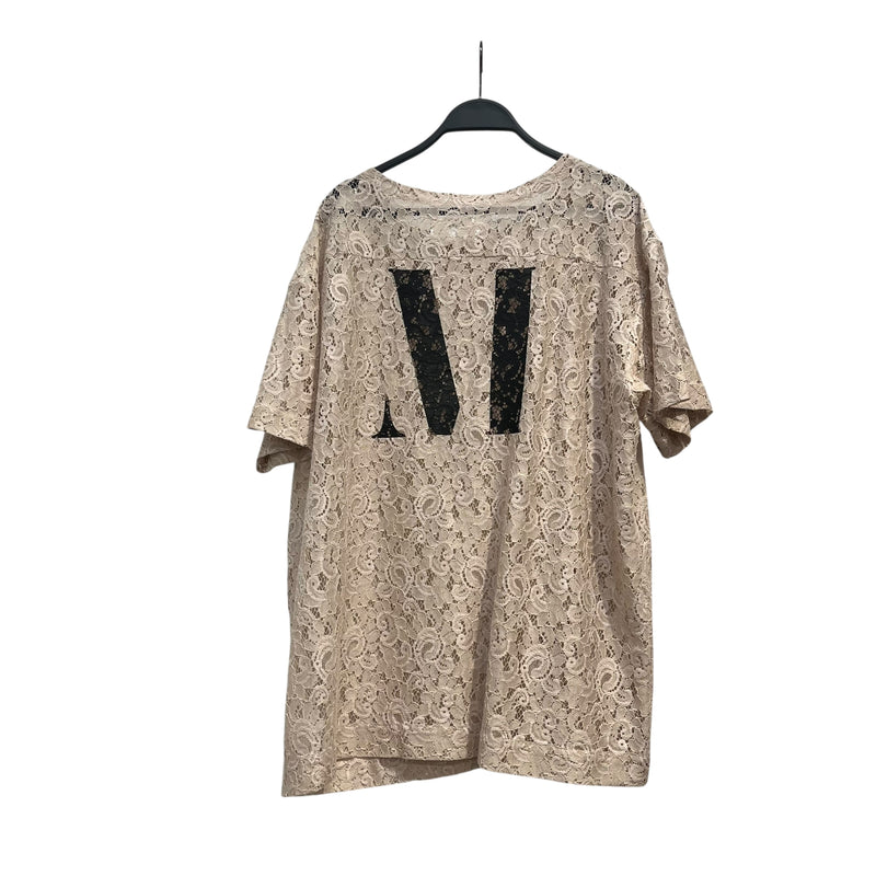 Martin Margiela/Cut & Sew/44/Cotton/BEG/LACE TEE M LOGO