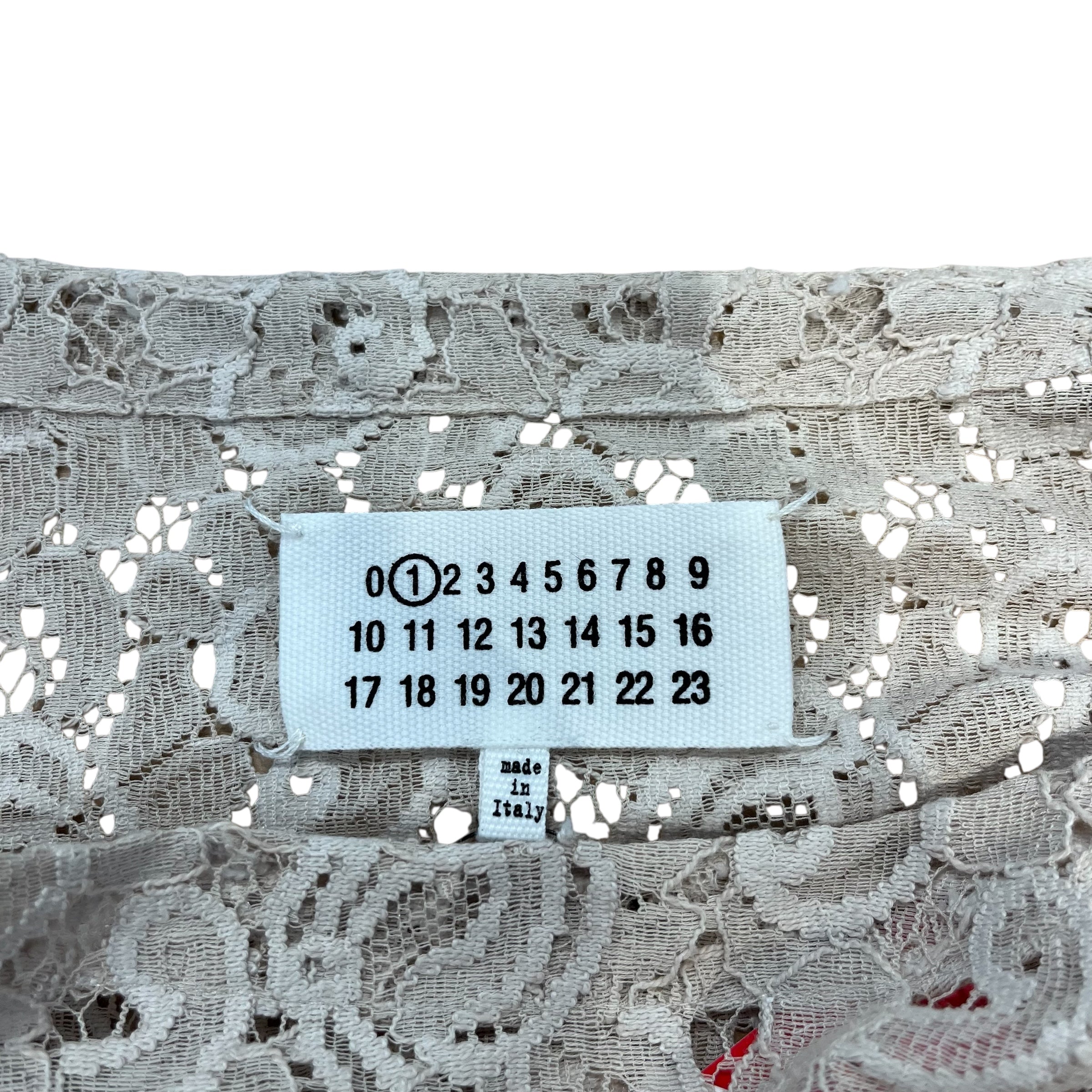 Martin Margiela/Cut & Sew/44/Cotton/BEG/LACE TEE M LOGO view 3