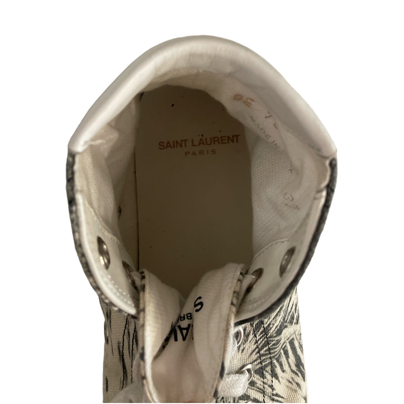 YVES SAINT LAURENT/Hi-Sneakers/EU 38/Cotton/WHT/Saint laurent High tops