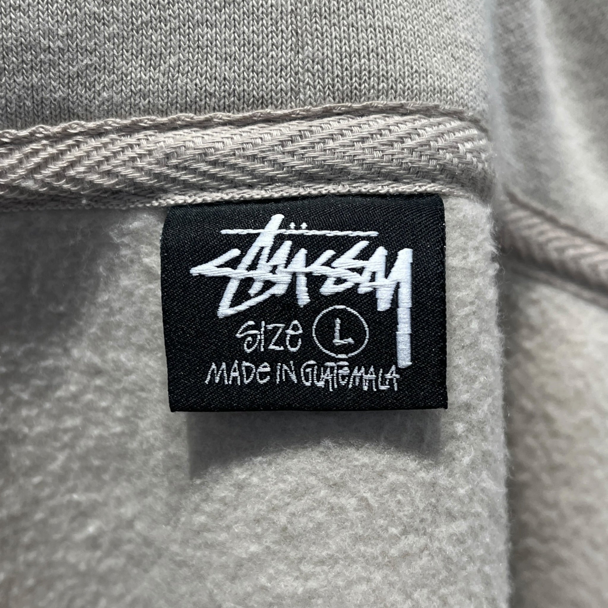 STUSSY/Zip Up Hoodie/L/Graphic/Cotton/BEG/Web Zip Up Beige/Orange Hoodie view 3