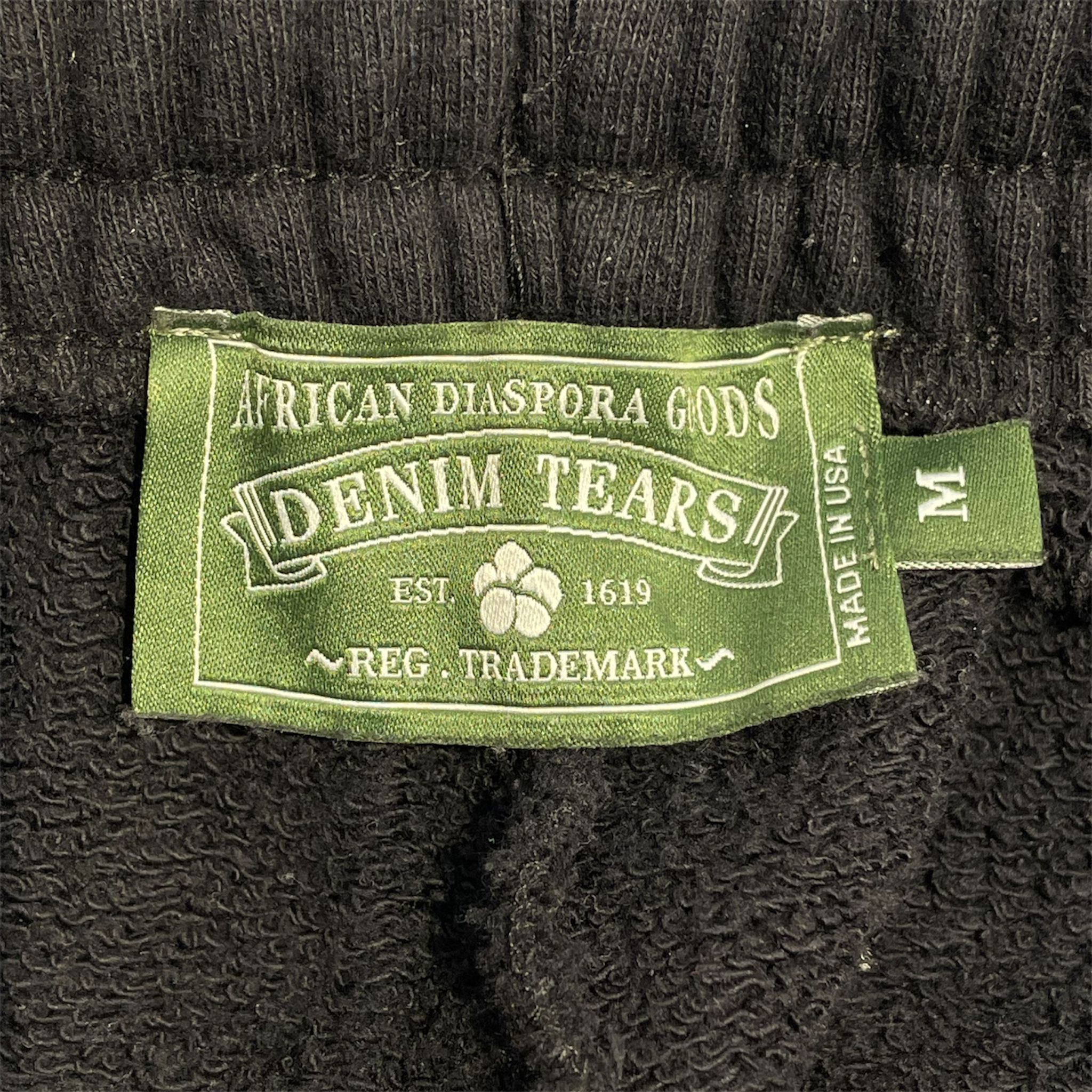DENIM TEARS/Straight Pants/M/Cotton/NVY/LOGO ALLOVER view 3