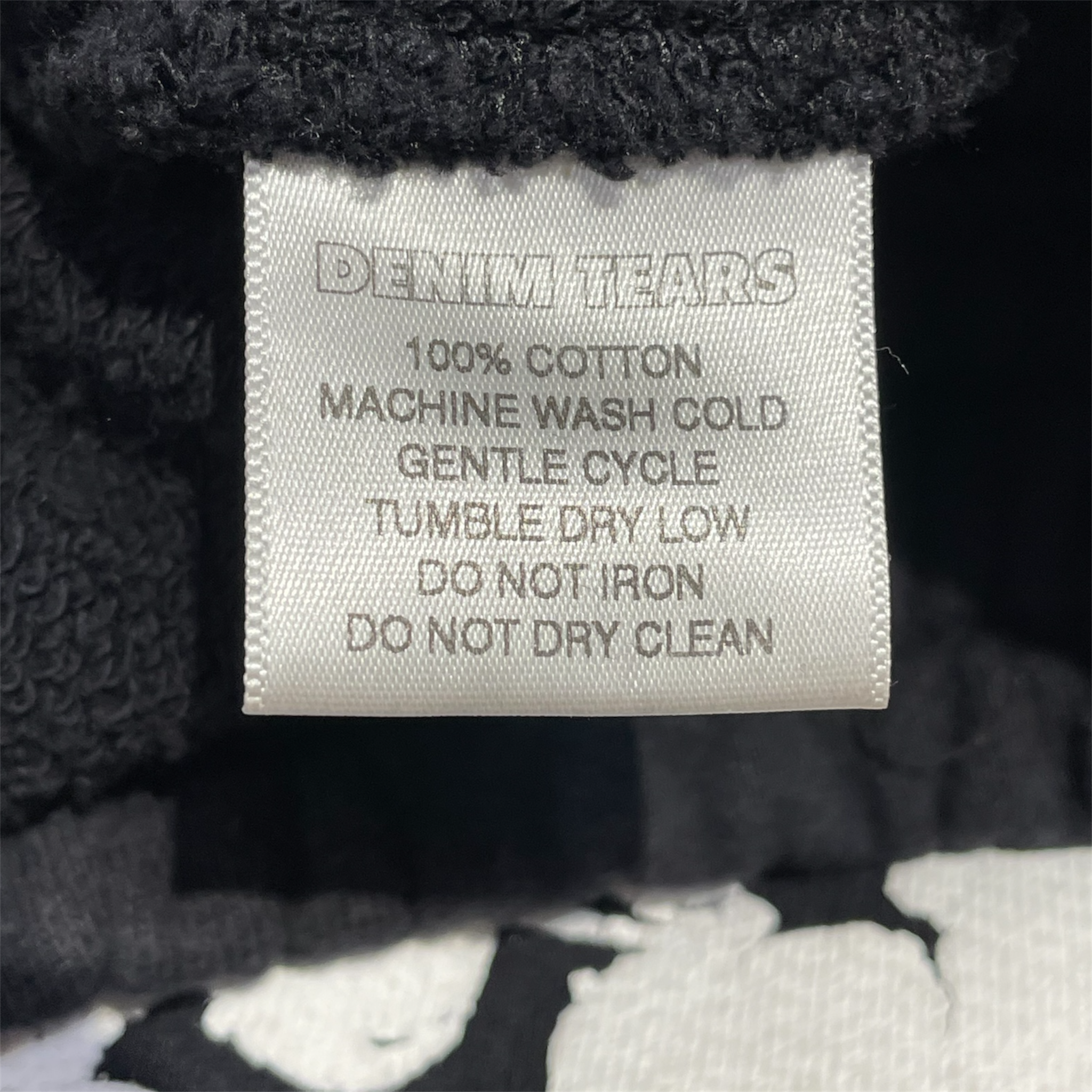 DENIM TEARS/Straight Pants/M/Cotton/NVY/LOGO ALLOVER view 4