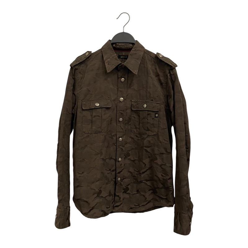 291295=HOMME/LS Shirt/2/Cotton/KHK/Camouflage/MILITARY STYLE