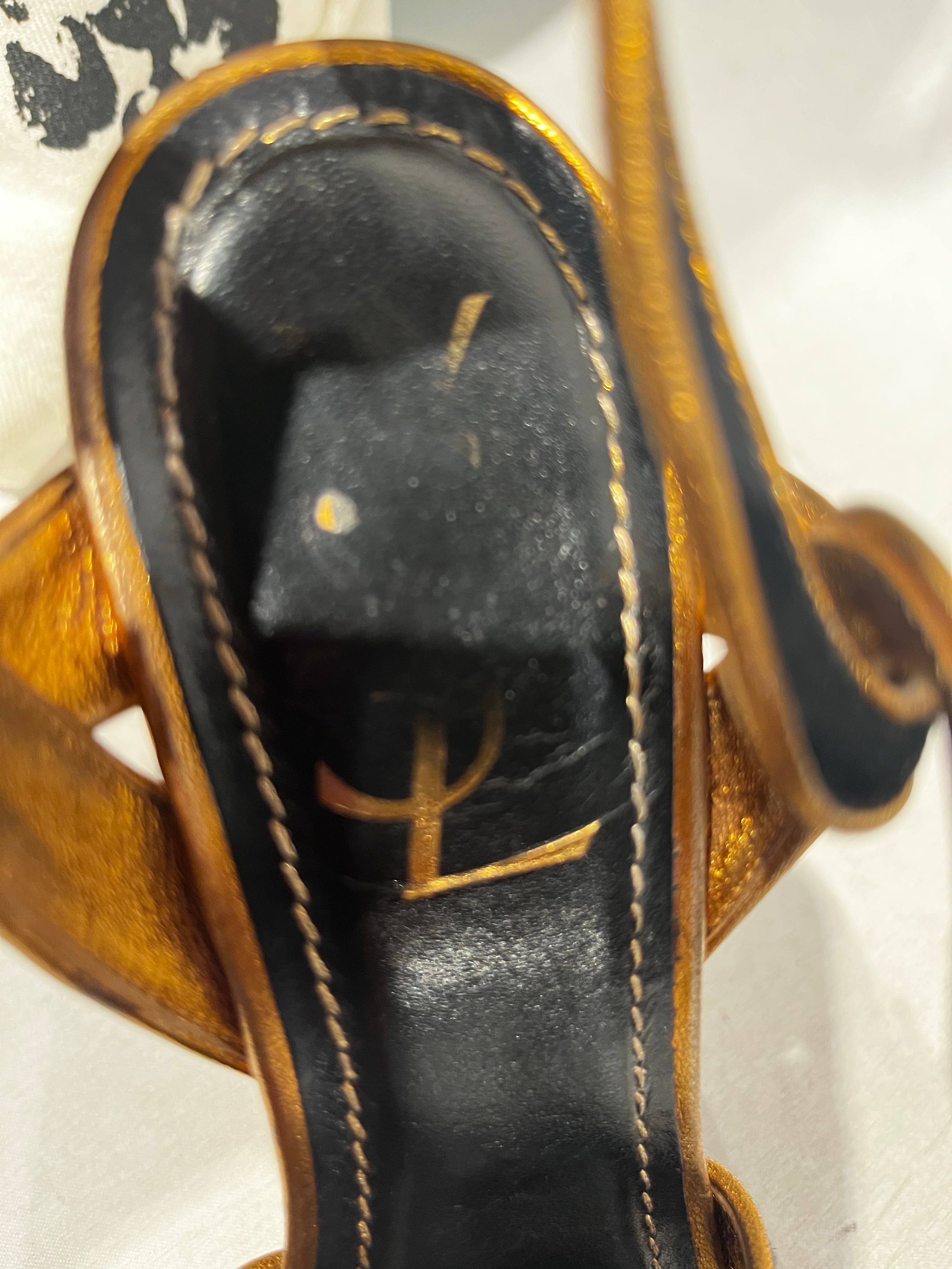 YVES SAINT LAURENT/Heels/US 7/Suede/BLK/YSL TRIBUTE SUEDE HEELS view 3