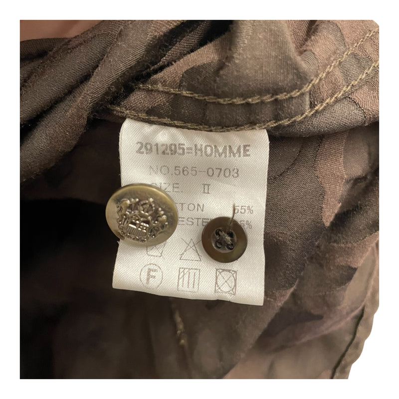 291295=HOMME/LS Shirt/2/Cotton/KHK/Camouflage/MILITARY STYLE