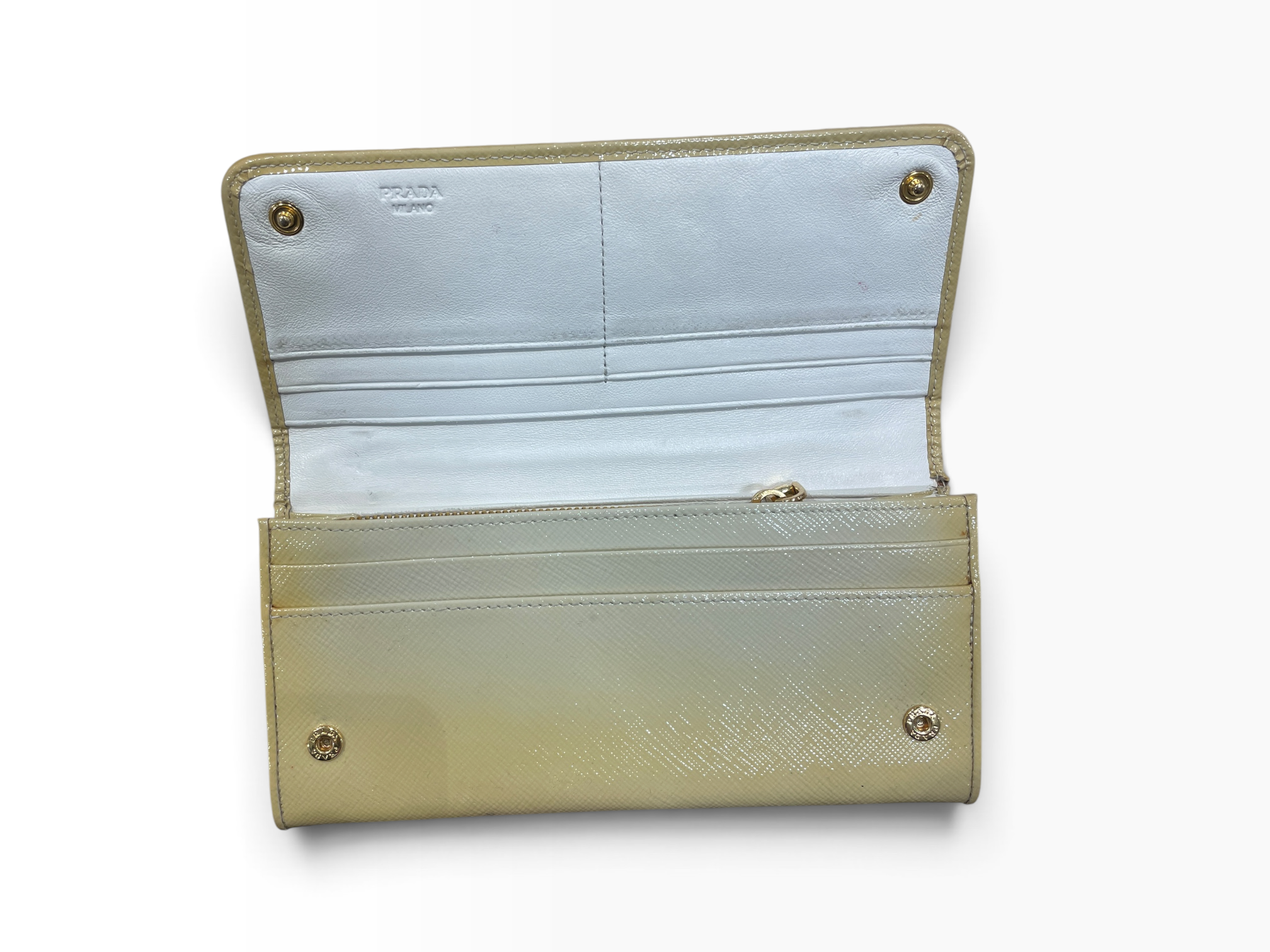 PRADA/Long Wallet/Leather/YEL/L's/YELLOW STUD LONG WALLET view 3