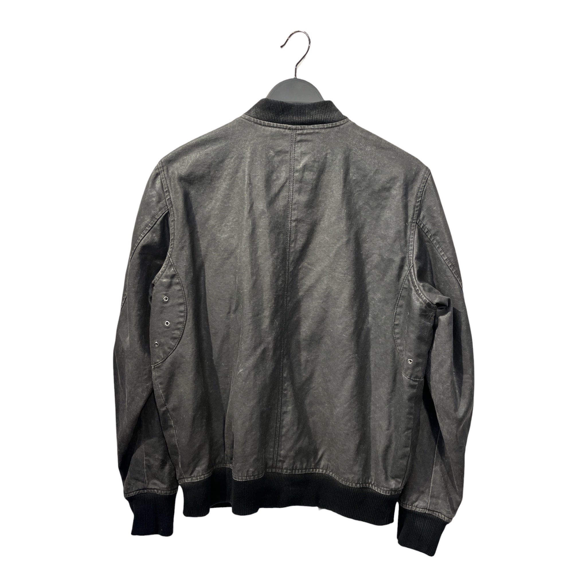 DIESEL/Jacket/M/Cotton/GRY/DARK GREY WAXED BOMBER view 2