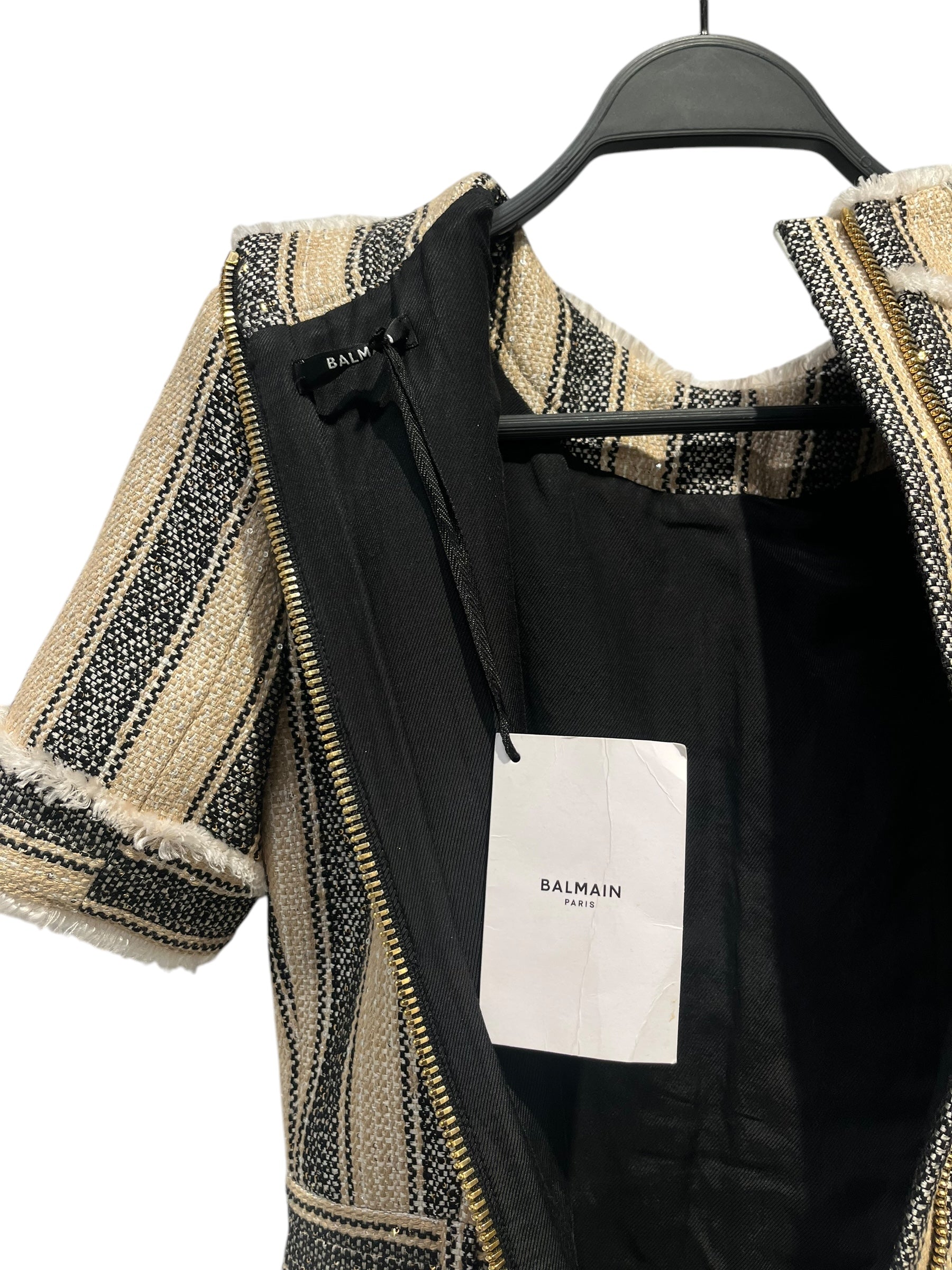 BALMAIN/SS Dress/S/Stripe/Cotton/MLT/ view 5