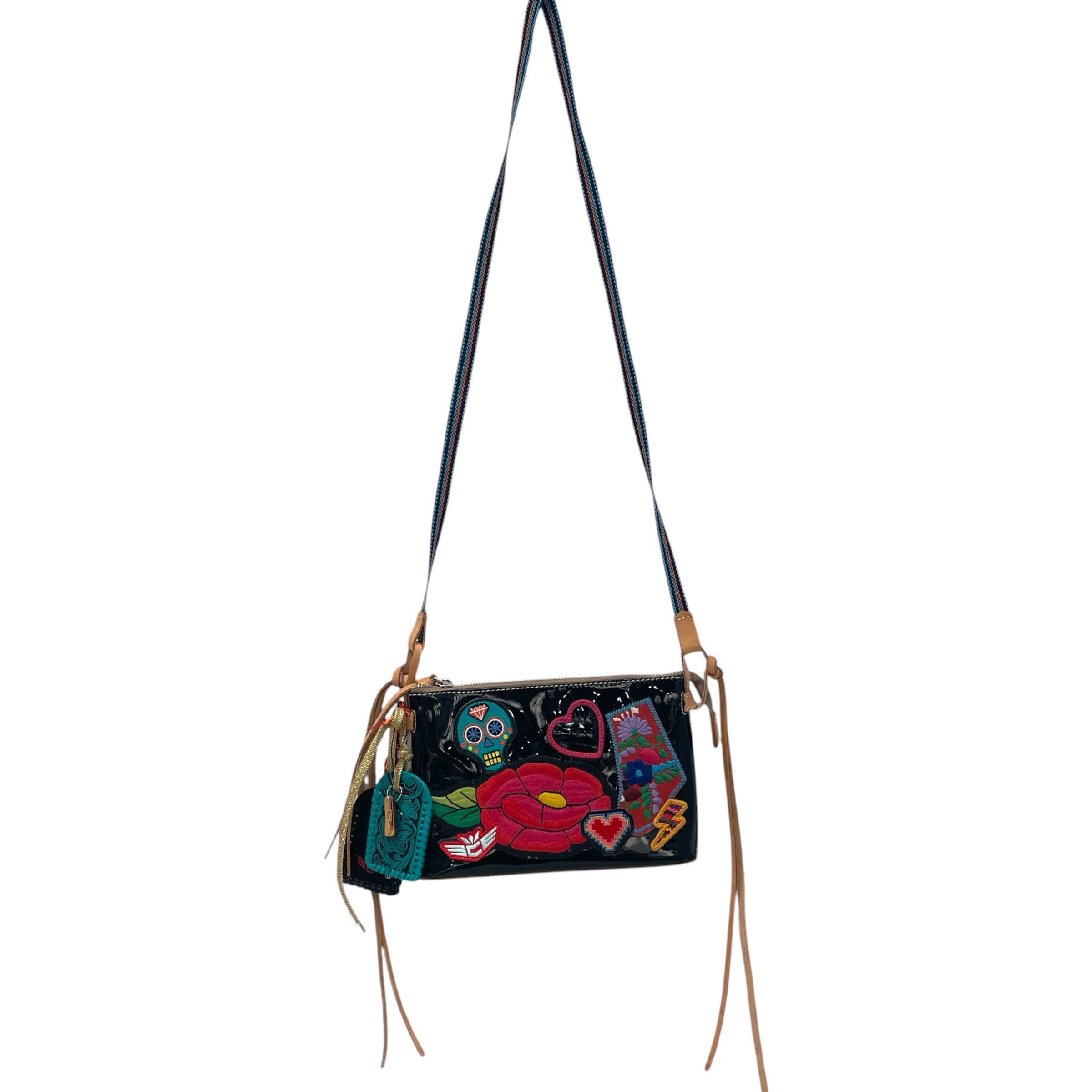 Consuela/Cross Body Bag/Floral Pattern/Leather/PNK/Poppy Downtown view 1