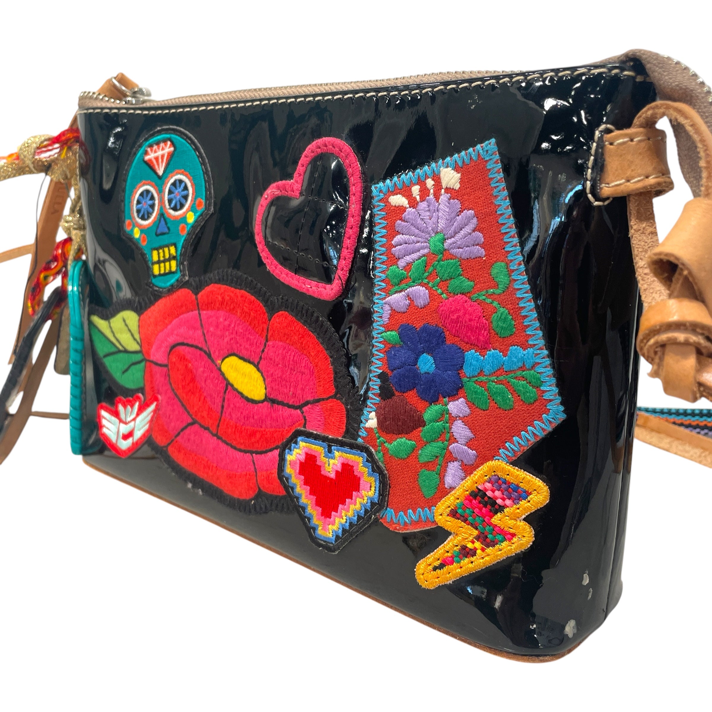 Consuela/Cross Body Bag/Floral Pattern/Leather/PNK/Poppy Downtown view 6