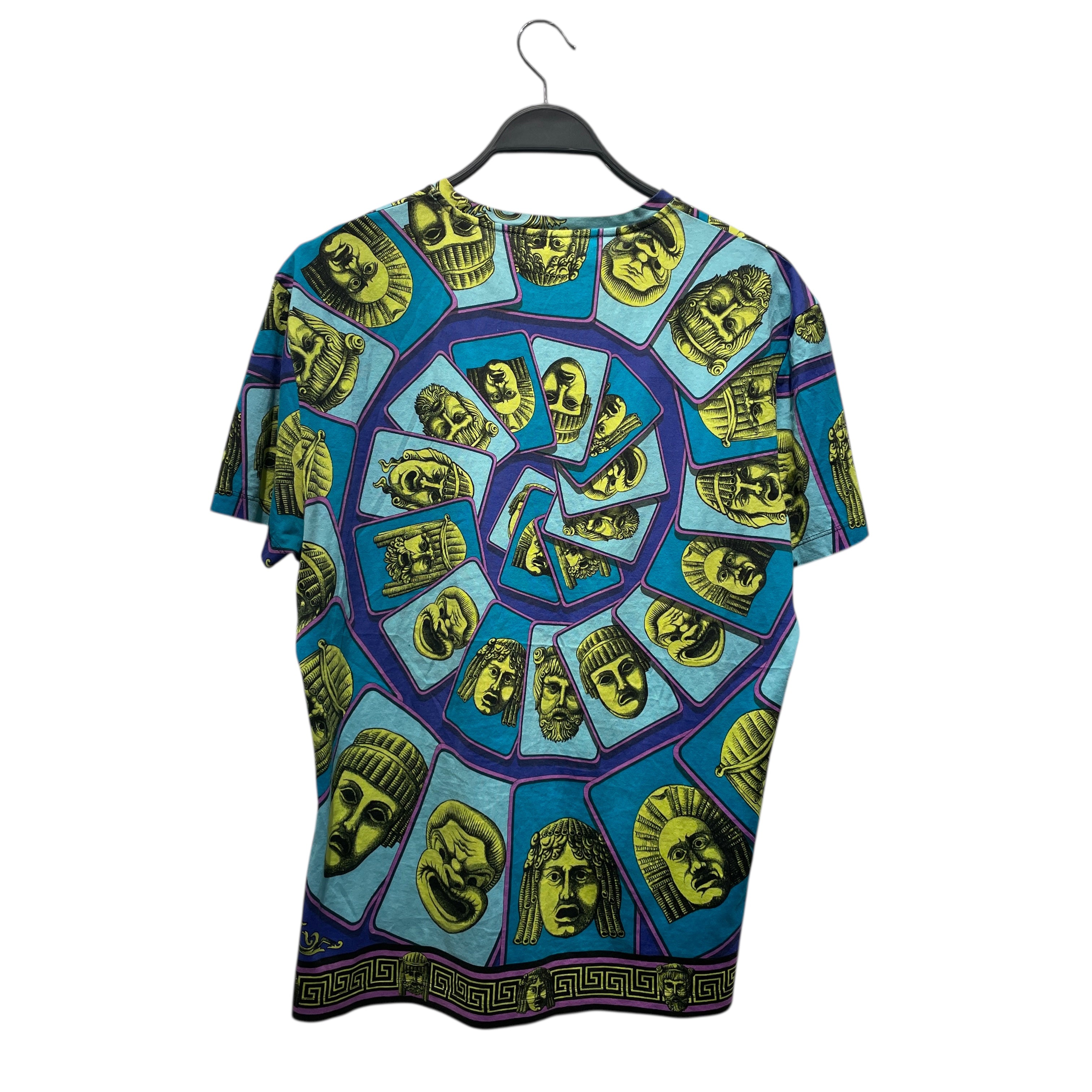 VERSACE/T-Shirt/XL/Cotton/BLU/All Over Print/ view 2