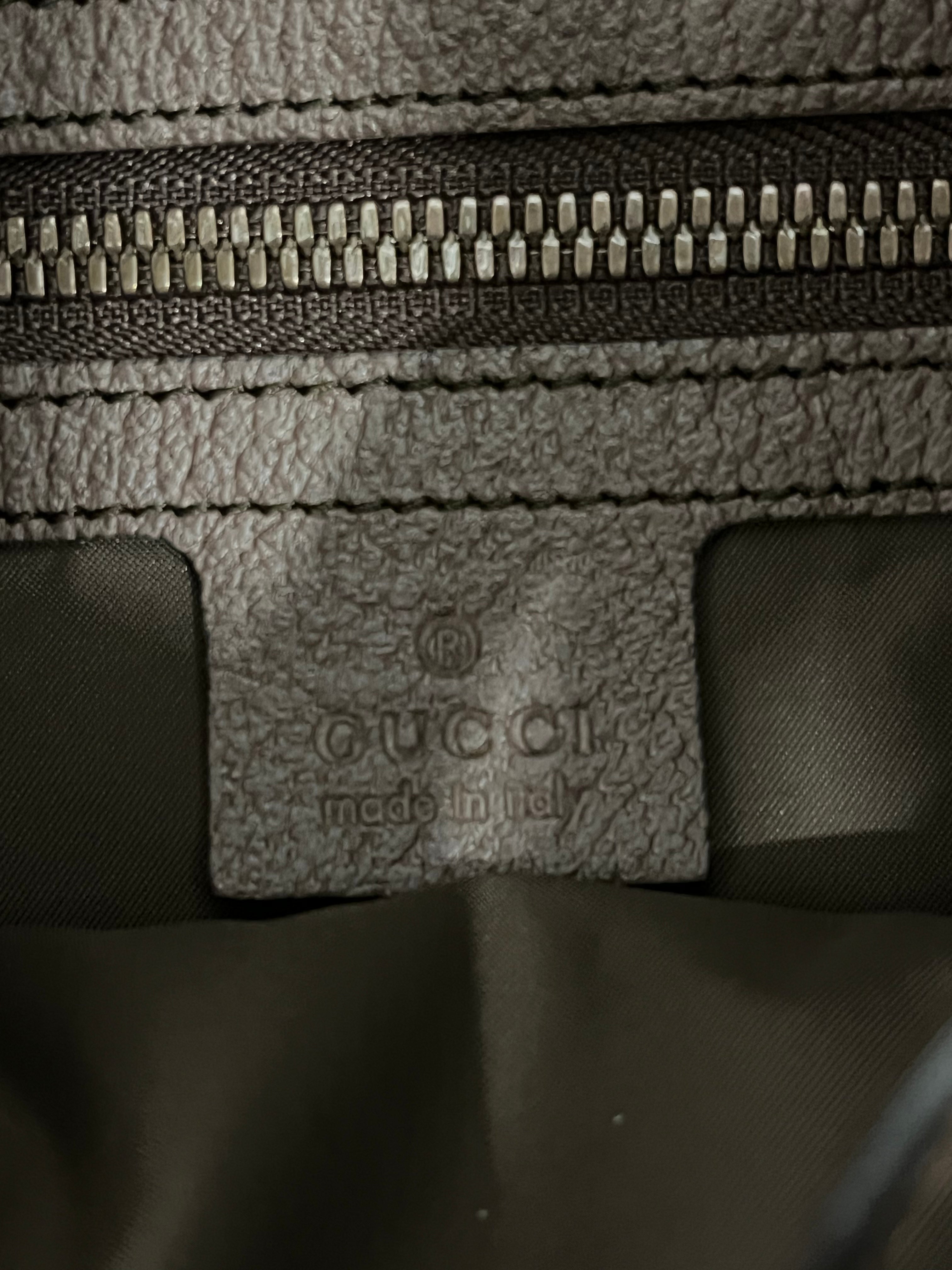 GUCCI/Backpack/Monogram/Leather/GRY/YELLOW LEATHER CORNERS view 3