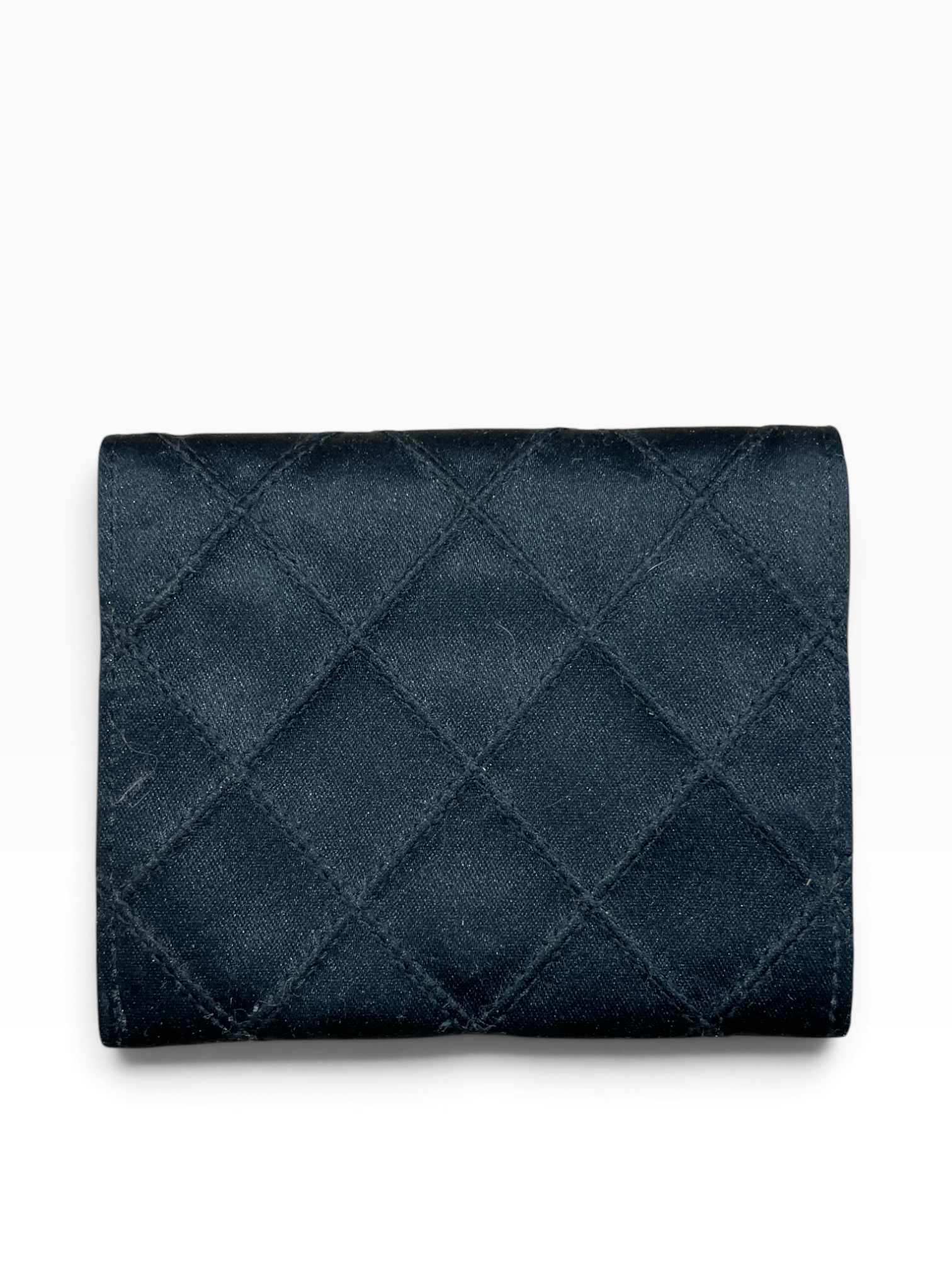 CHANEL/Coin Wallet/Silk/BLK/L's/Diamond Stitch Mini Satin Gold view 2