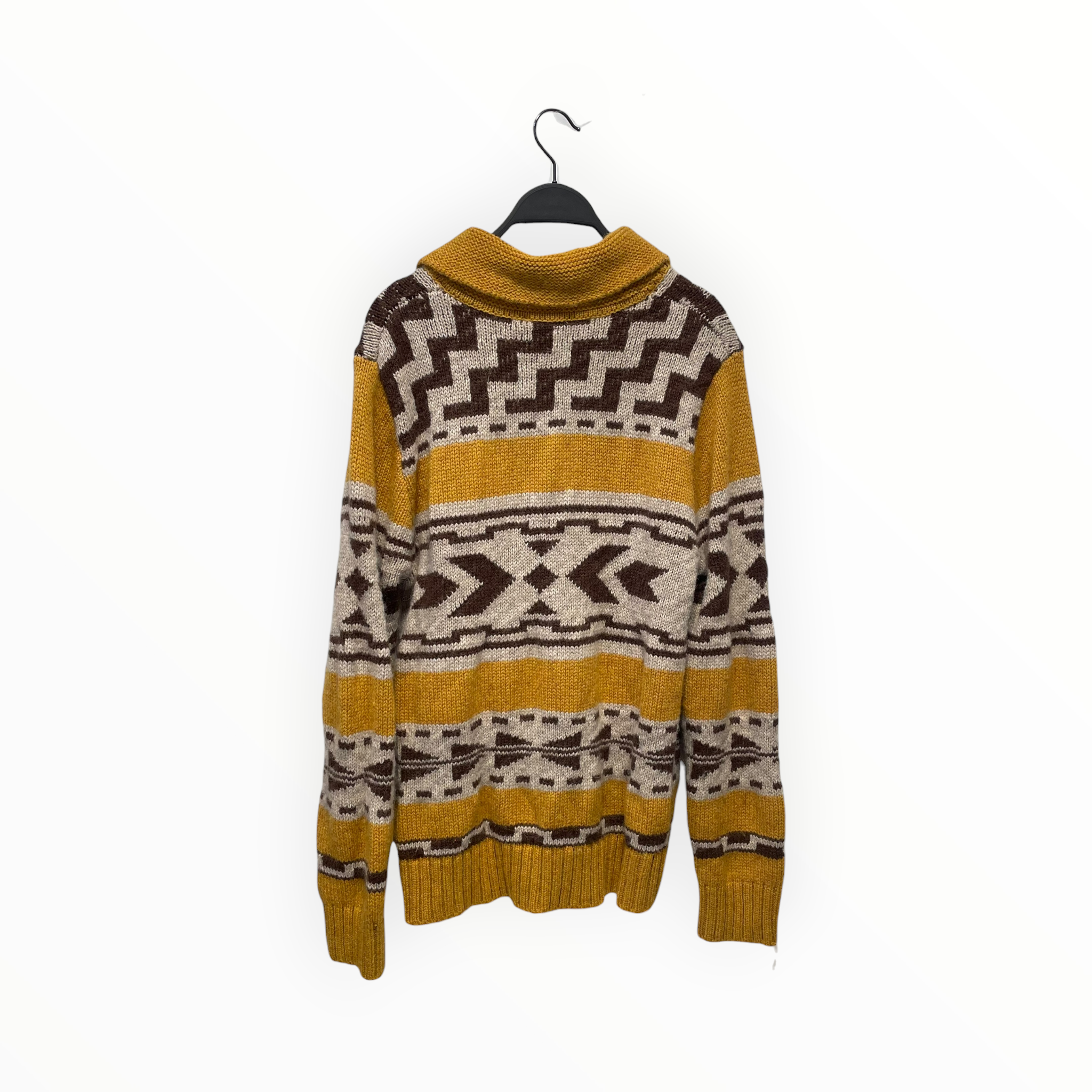 PENDLETON/Sweater/L/All Over Print/Wool/YEL/BROWN KNIT MOTIF view 2