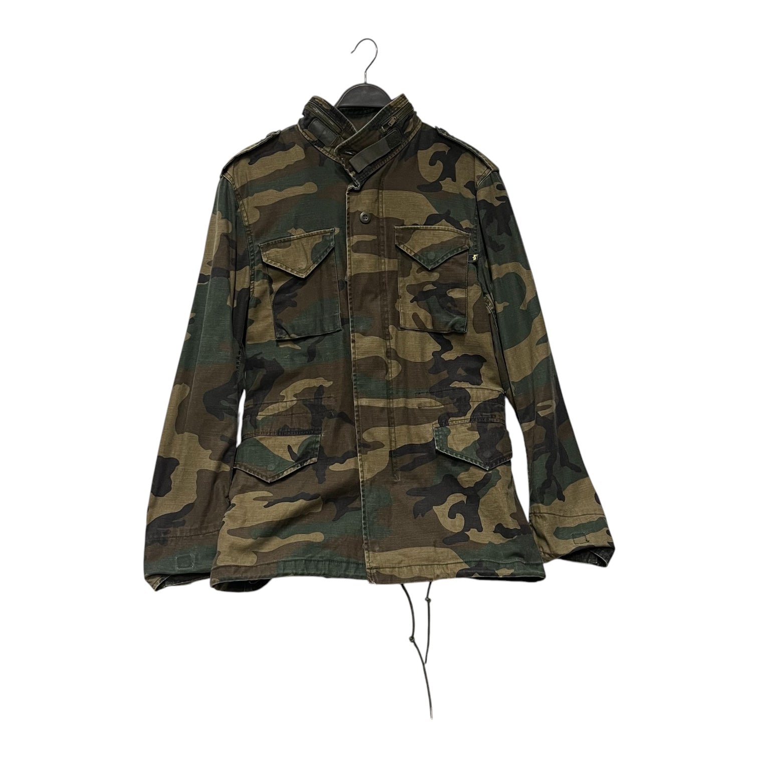 ALPHA INDUSTRIES/Tailored Jkt/S/Cotton/KHK/Camouflage/collared jacket view 1