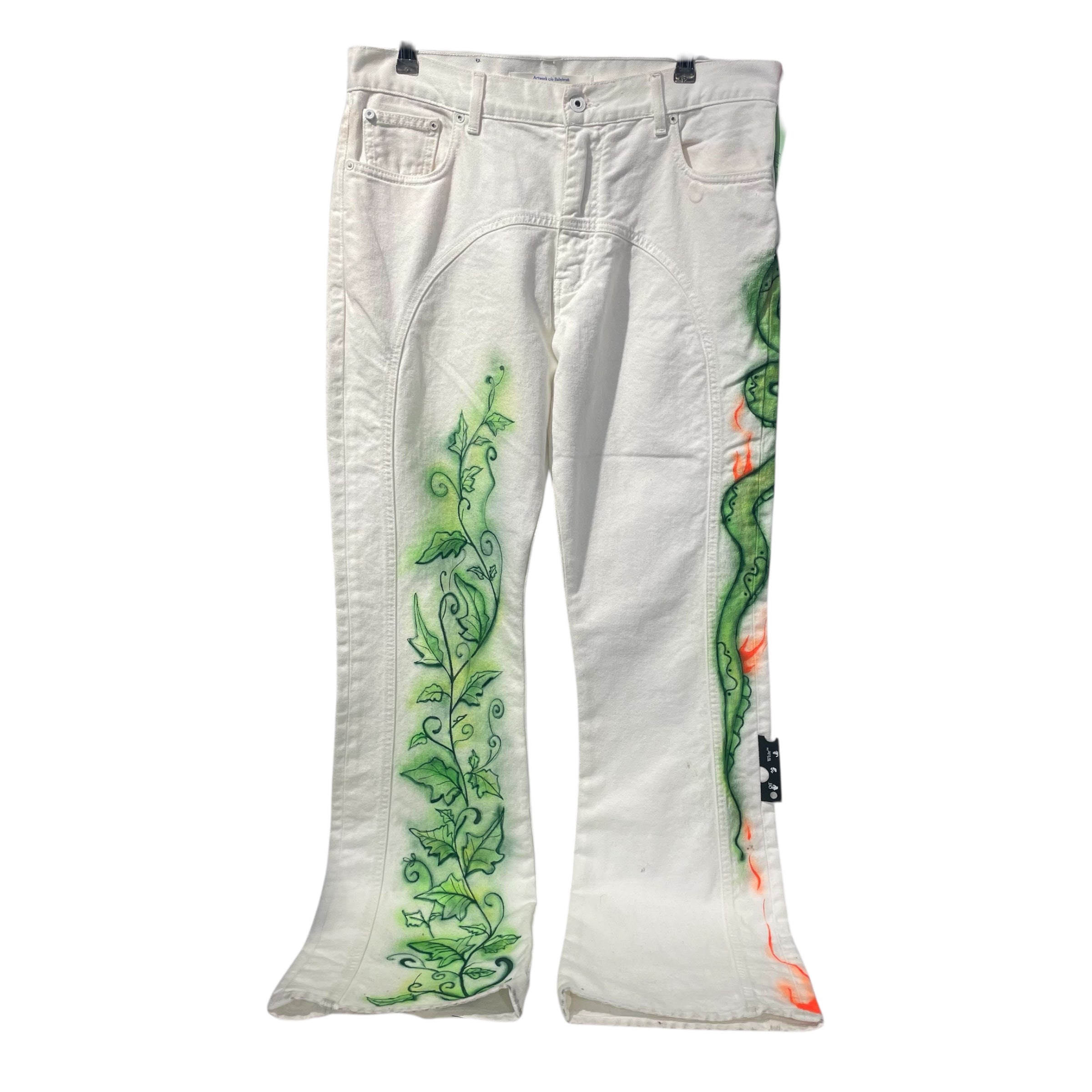 OFF-WHITE/Pants/36/Cotton/WHT/Graphic/OFF WHITE SNAKE GRAPHIC view 1