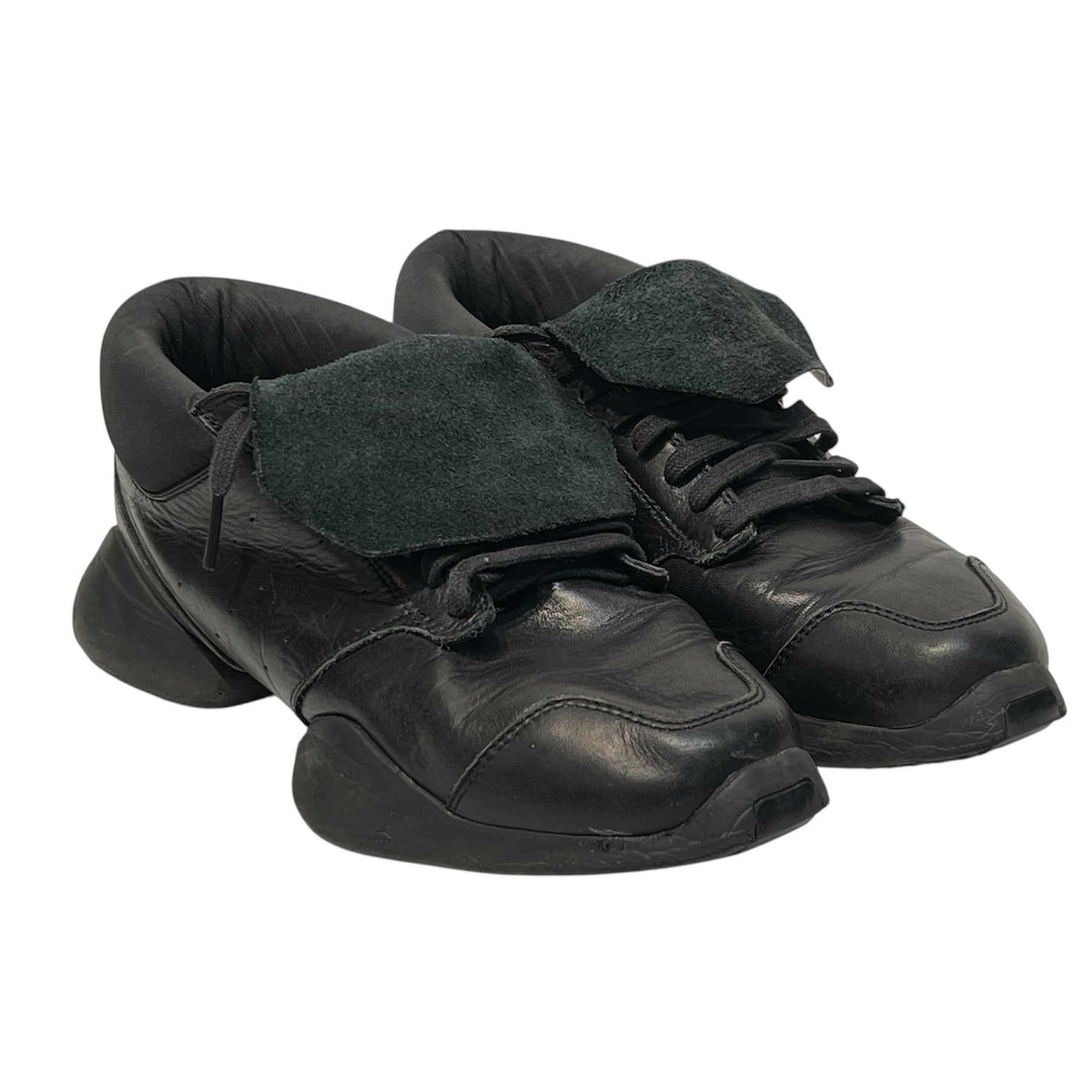 adidas/Rick Owens/Low-Sneakers/US 8.5/BLK/runner triple view 2