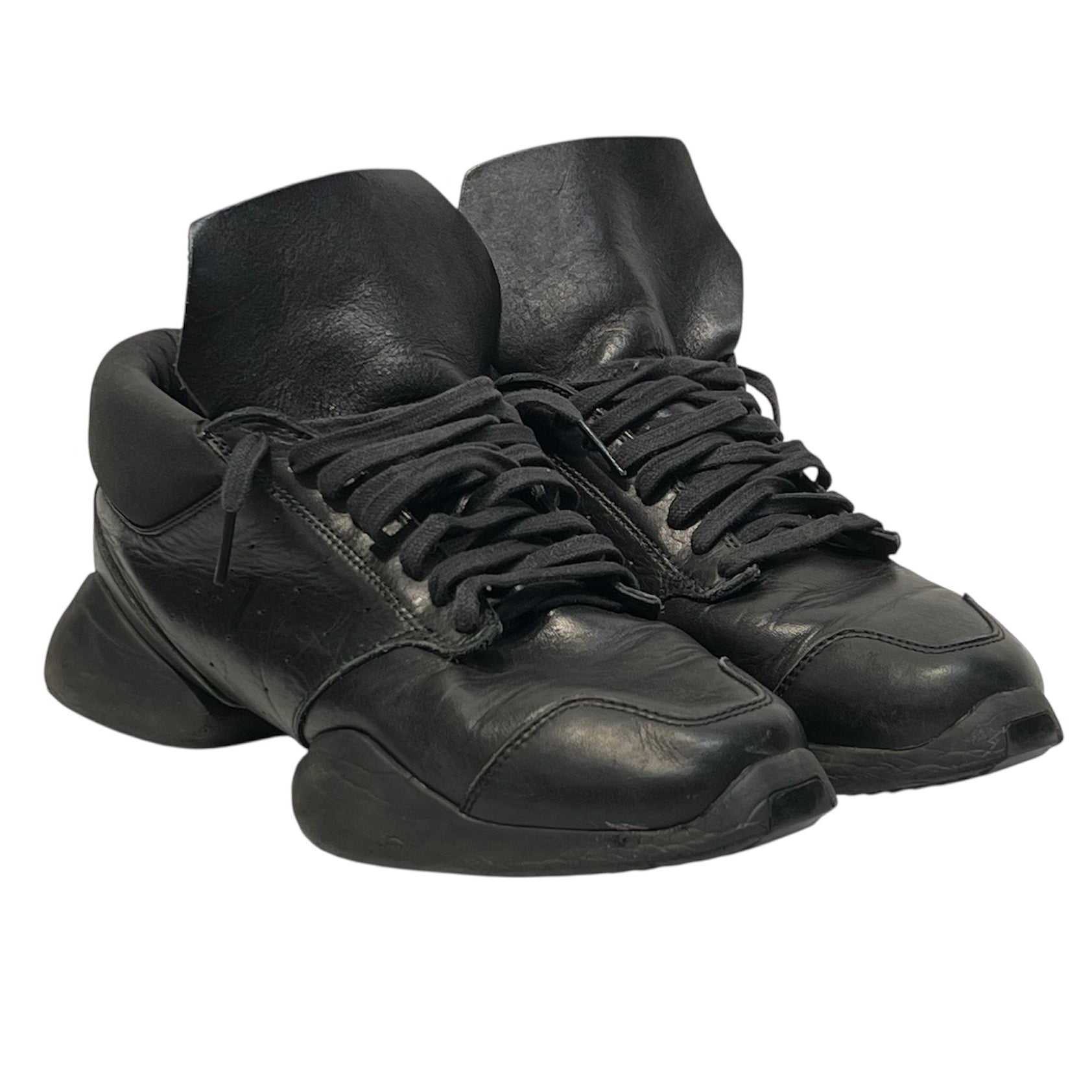 adidas/Rick Owens/Low-Sneakers/US 8.5/BLK/runner triple view 1