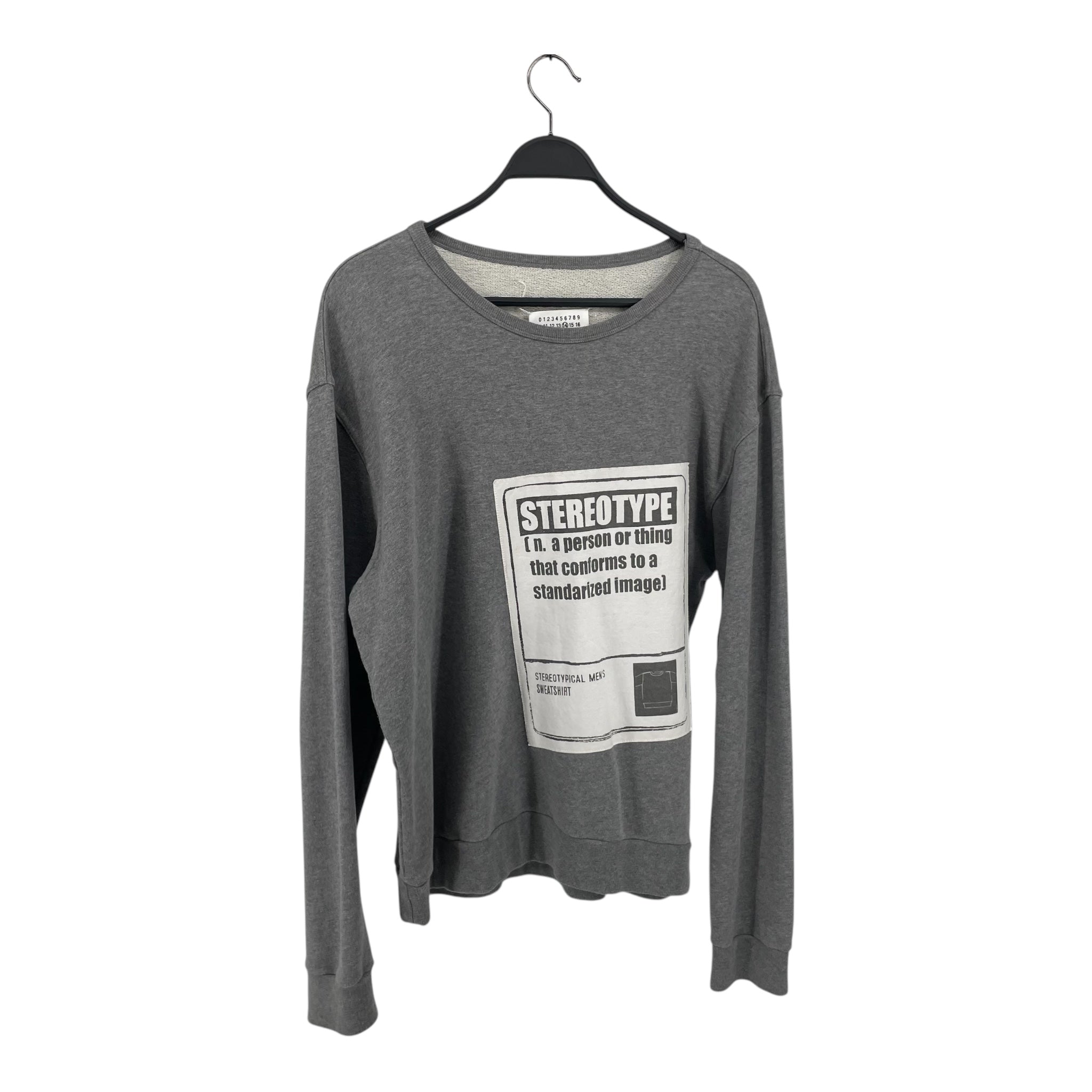 Maison Margiela/Sweatshirt/52/Cotton/GRY/STEREOTYPE view 1
