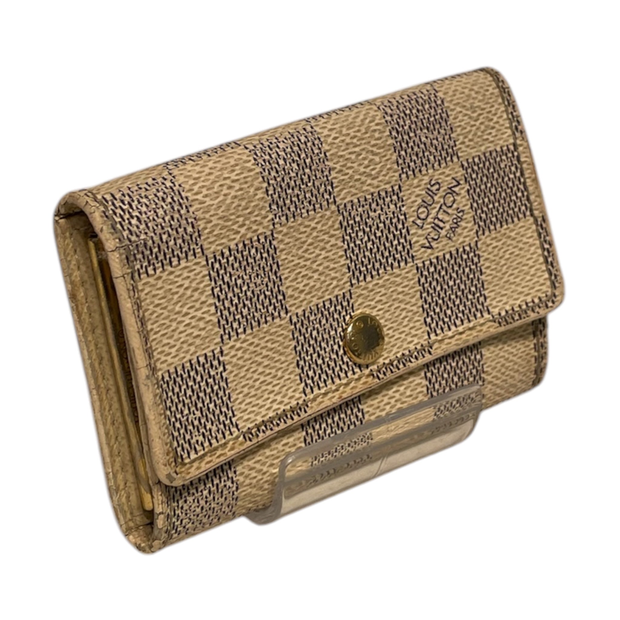 LOUIS VUITTON/Key Holder/Monogram/Leather/WHT/Damier Azur Canvas view 1