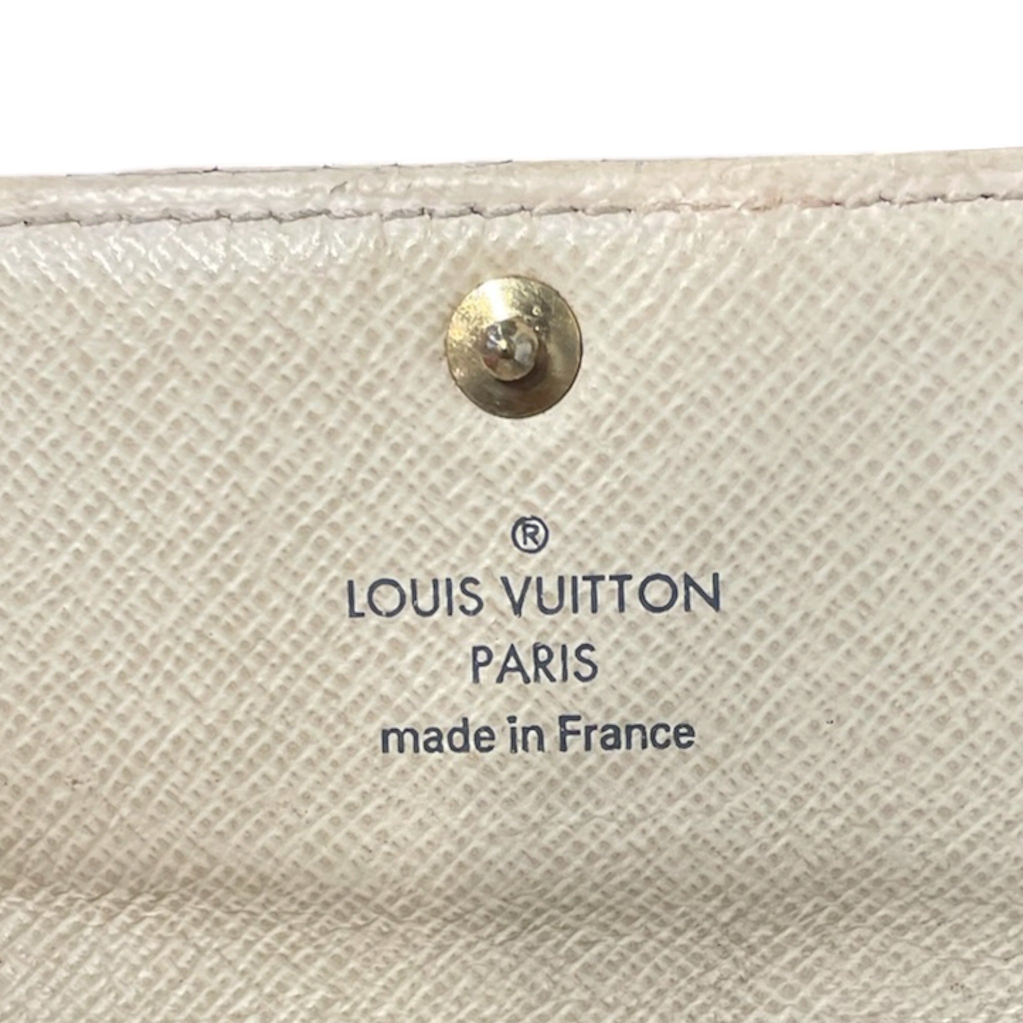 LOUIS VUITTON/Key Holder/Monogram/Leather/WHT/Damier Azur Canvas view 4