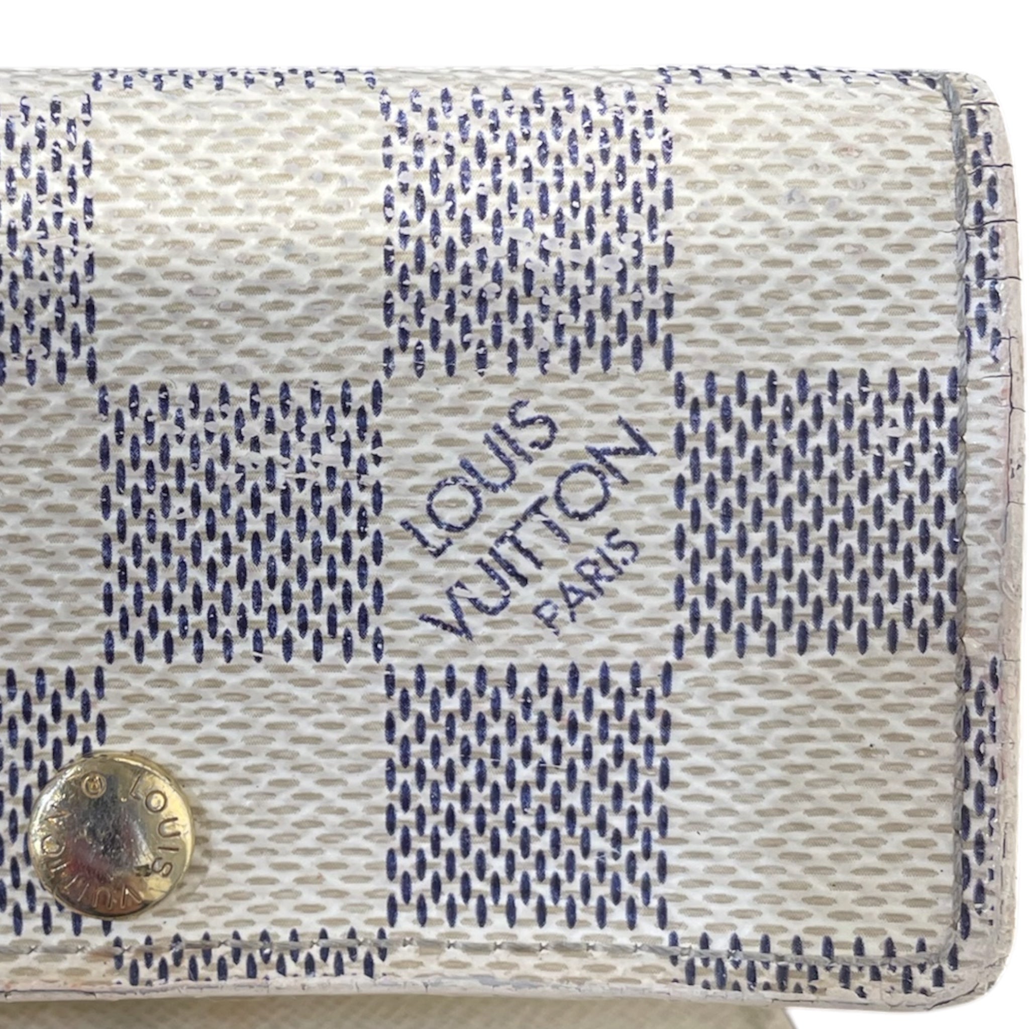 LOUIS VUITTON/Key Holder/Monogram/Leather/WHT/Damier Azur Canvas view 5