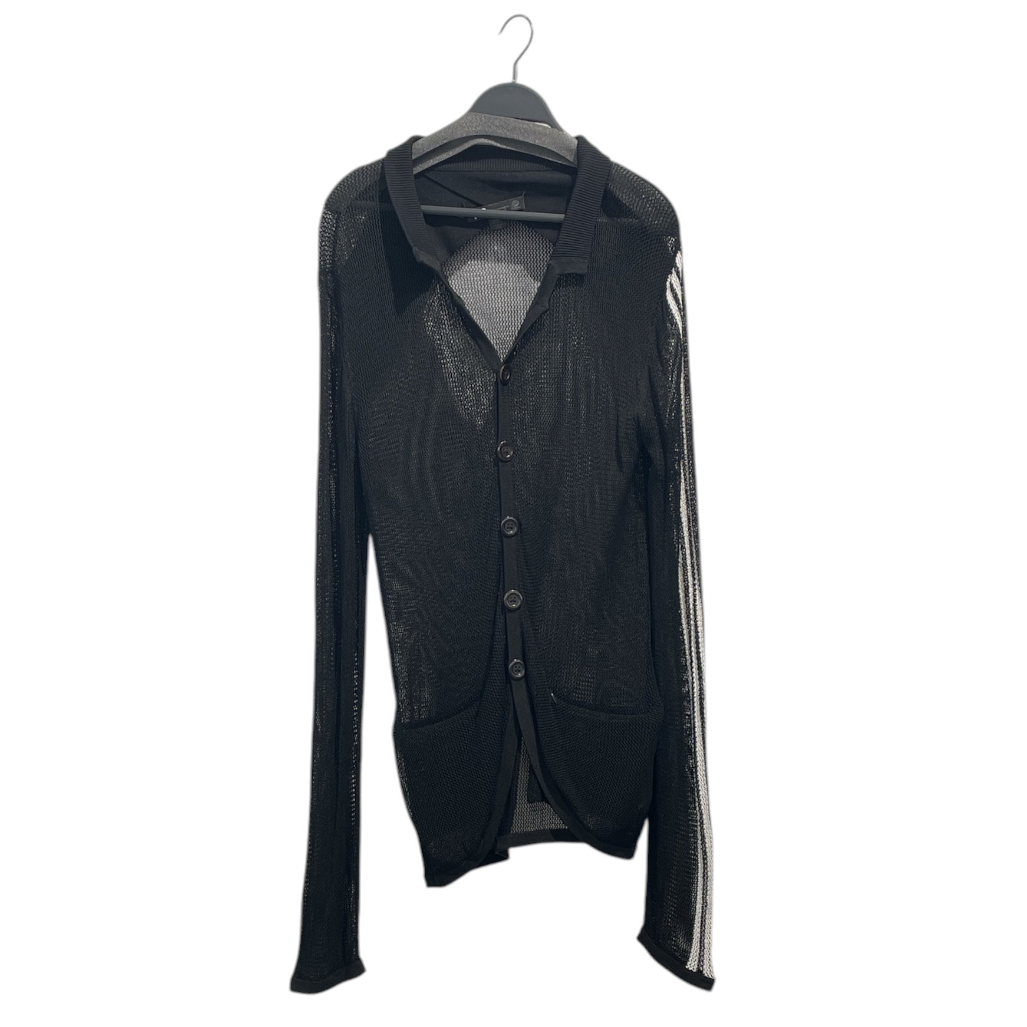Y-3/Cardigan/S/Stripe/Rayon/BLK/Mesh Cardigan view 1