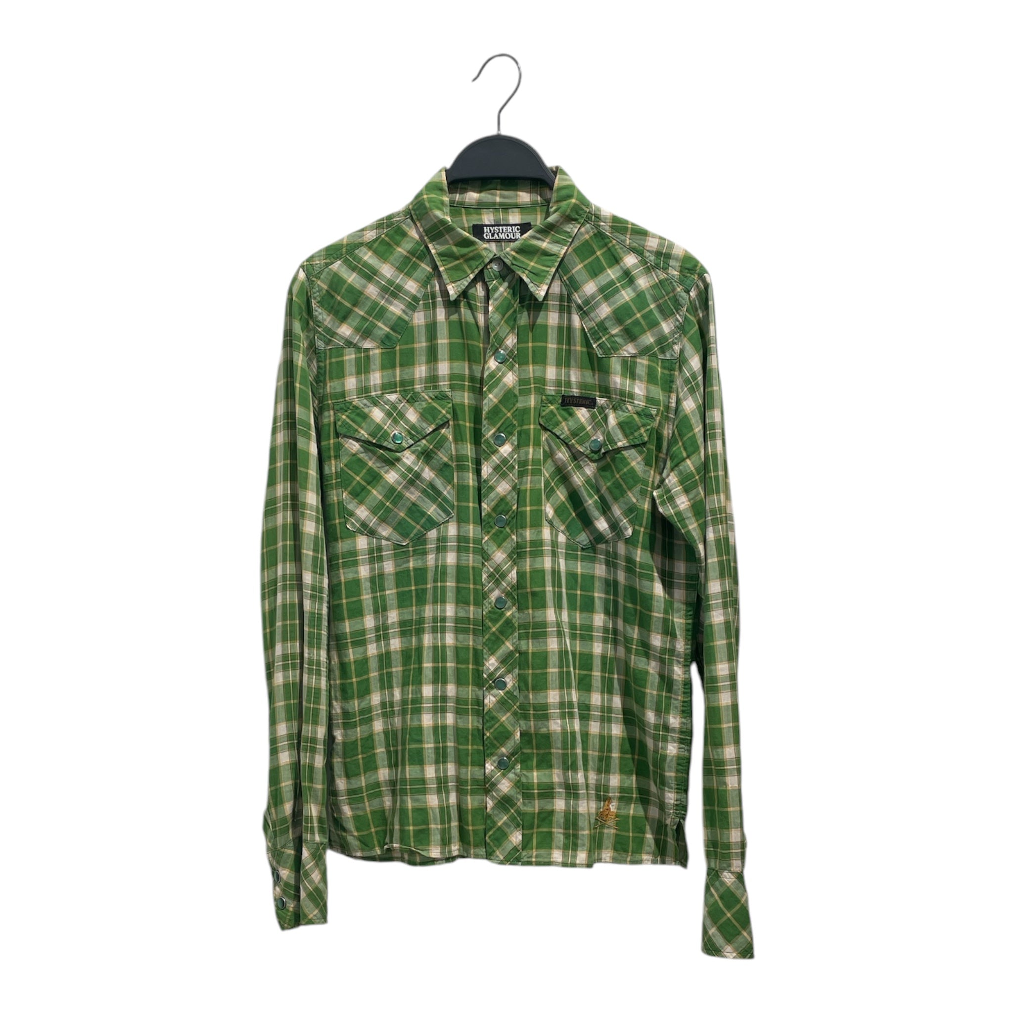 HYSTERIC GLAMOUR/Flannel Shirt/S/Plaid/Cotton/GRN/GREEN JEM FLANNEL view 1